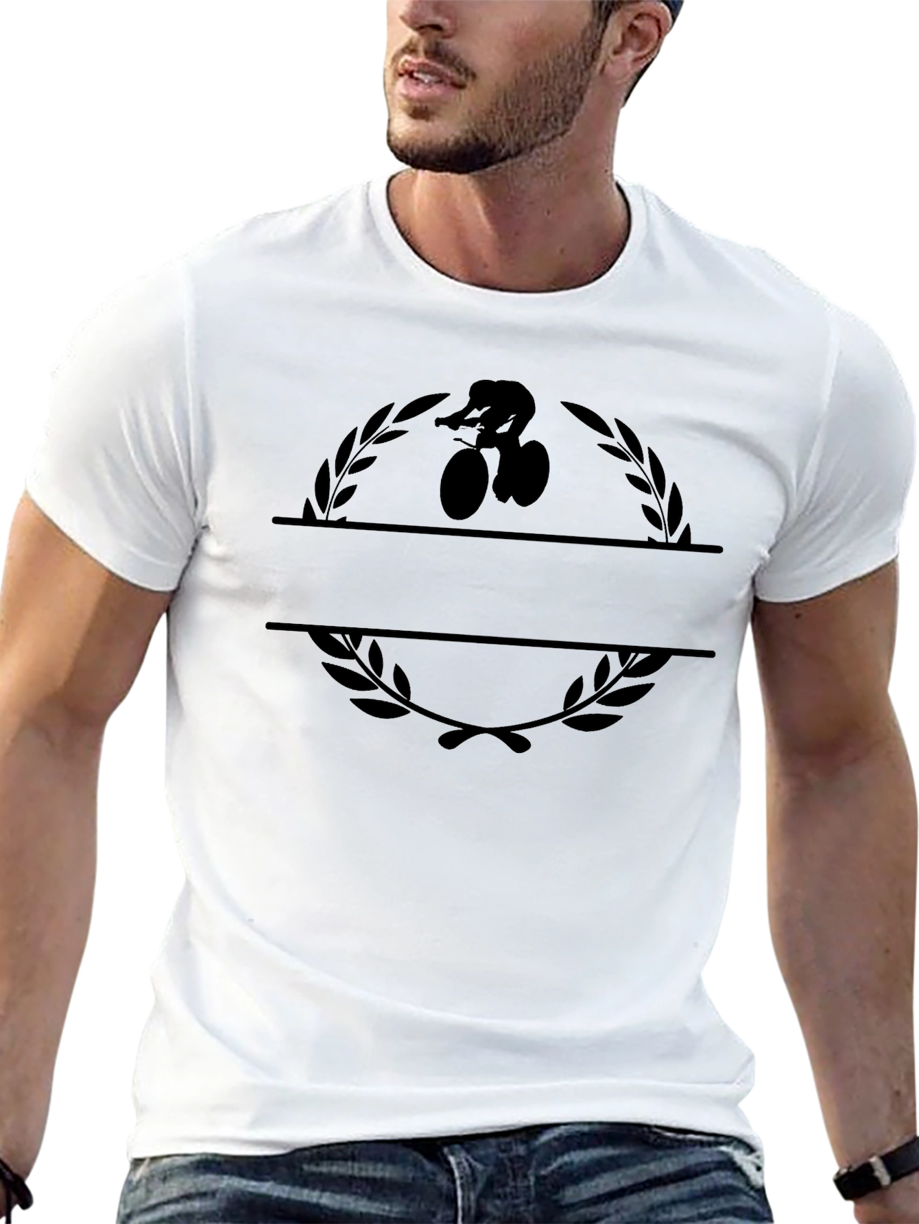 Cyclist Laurel Graphic Tee - Black