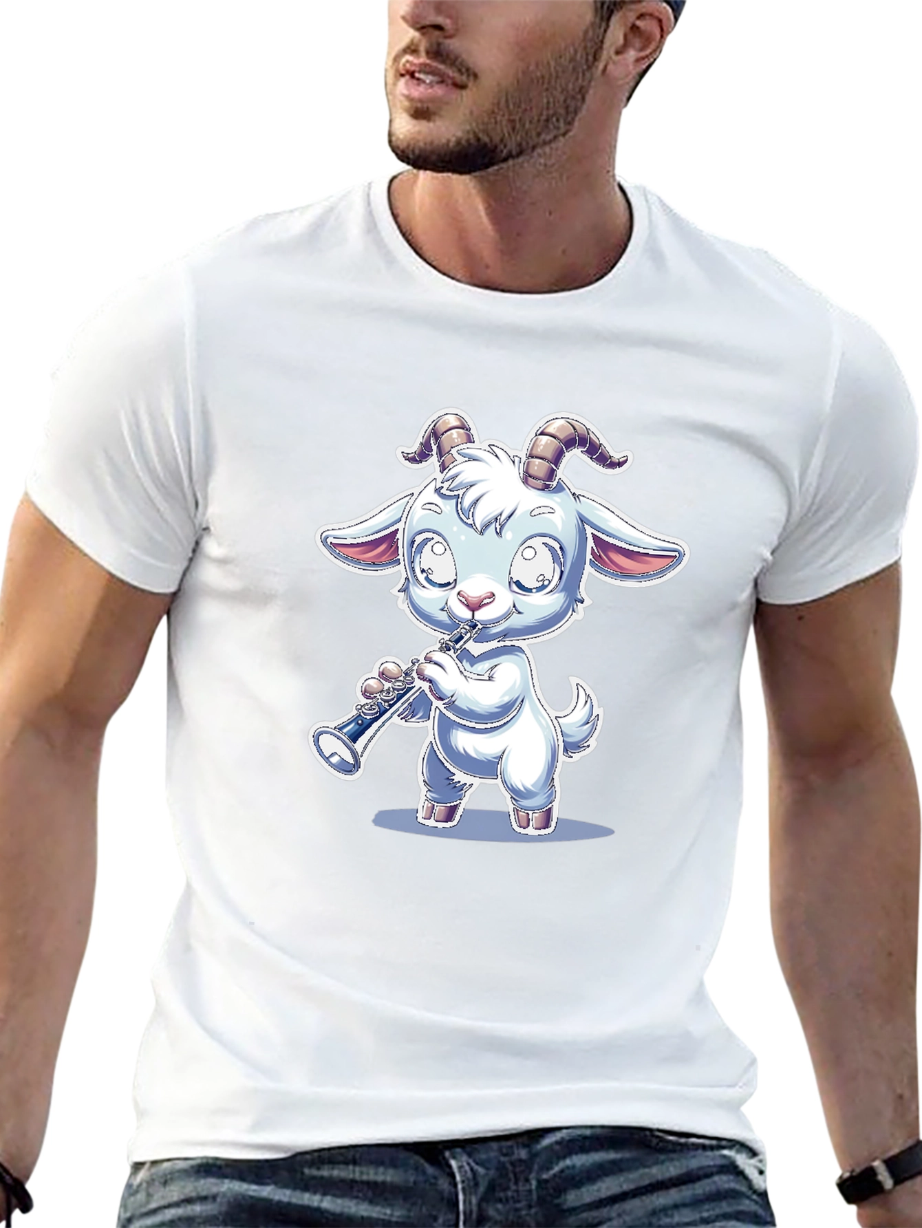Goat Clarinet T-Shirt - Playful & Stylish