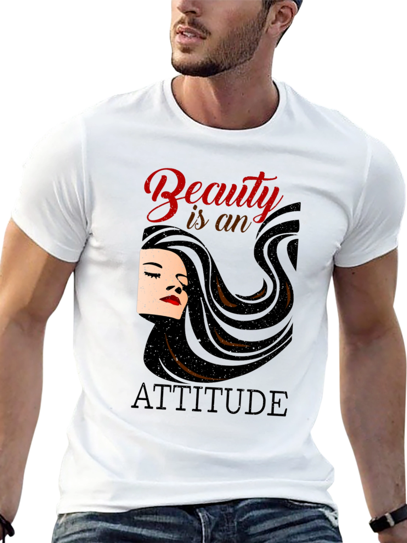 Beauty is an Attitude Black T-Shirt