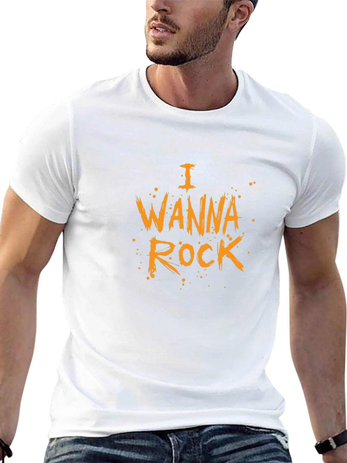 I Wanna Rock Black T-Shirt - Graphic Tee