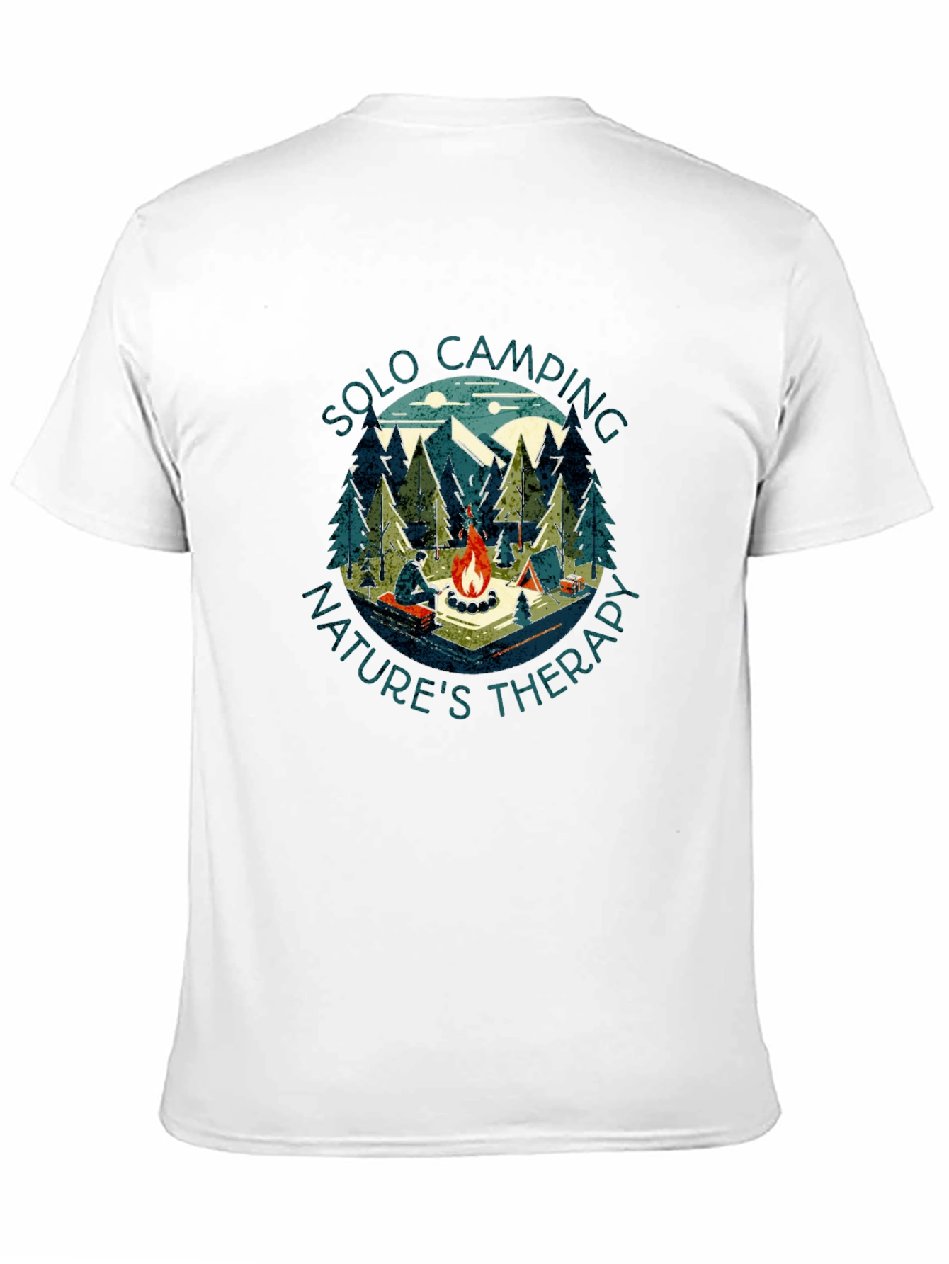 Solo Camping Nature Therapy Graphic Tee