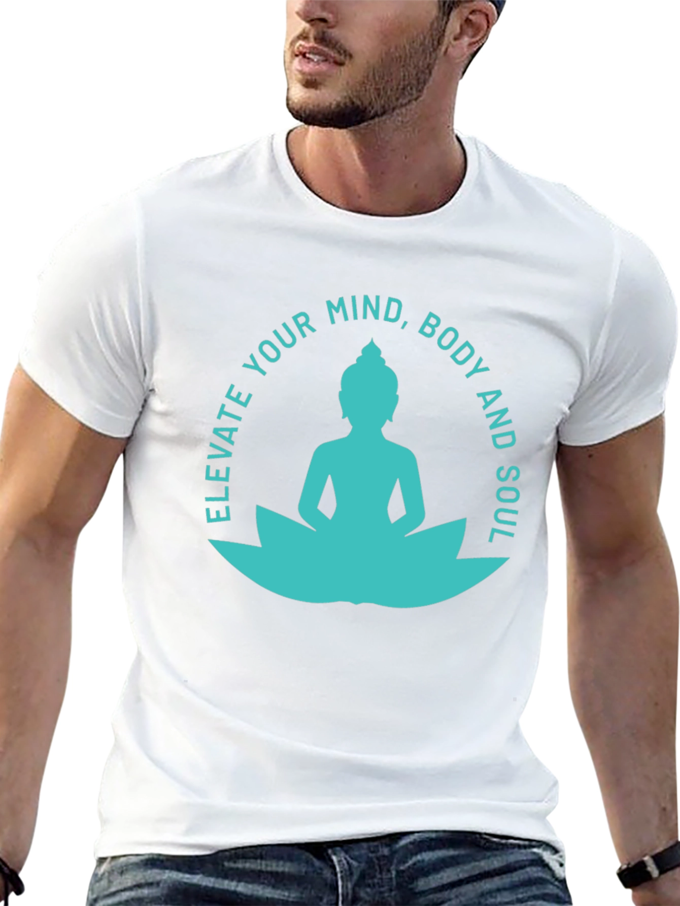 Elevate Mind Body Soul Tee - Buddha Lotus T-Shirt