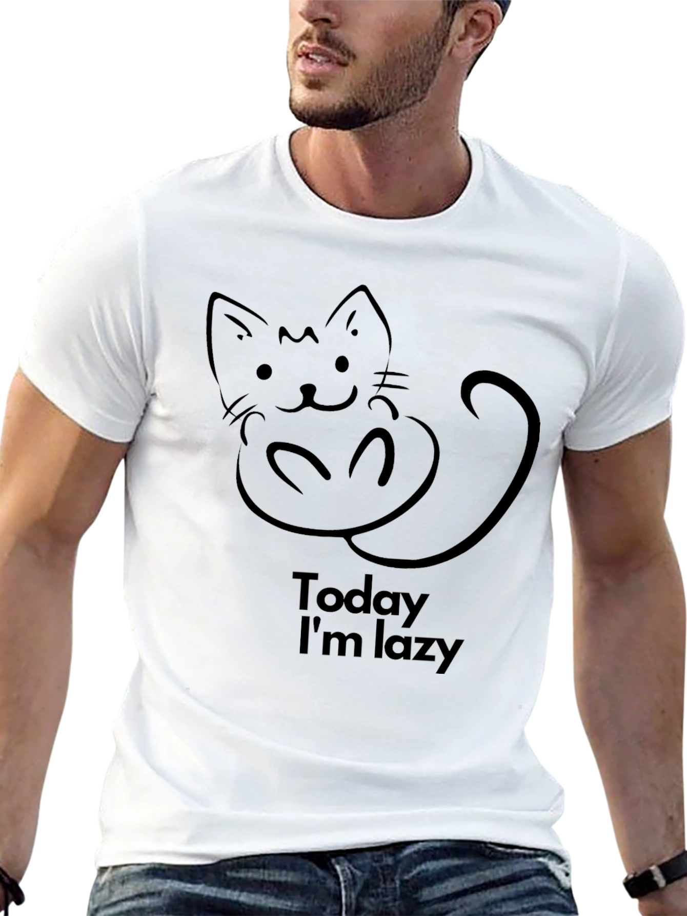 Lazy Cat T-Shirt - Cute & Comfy