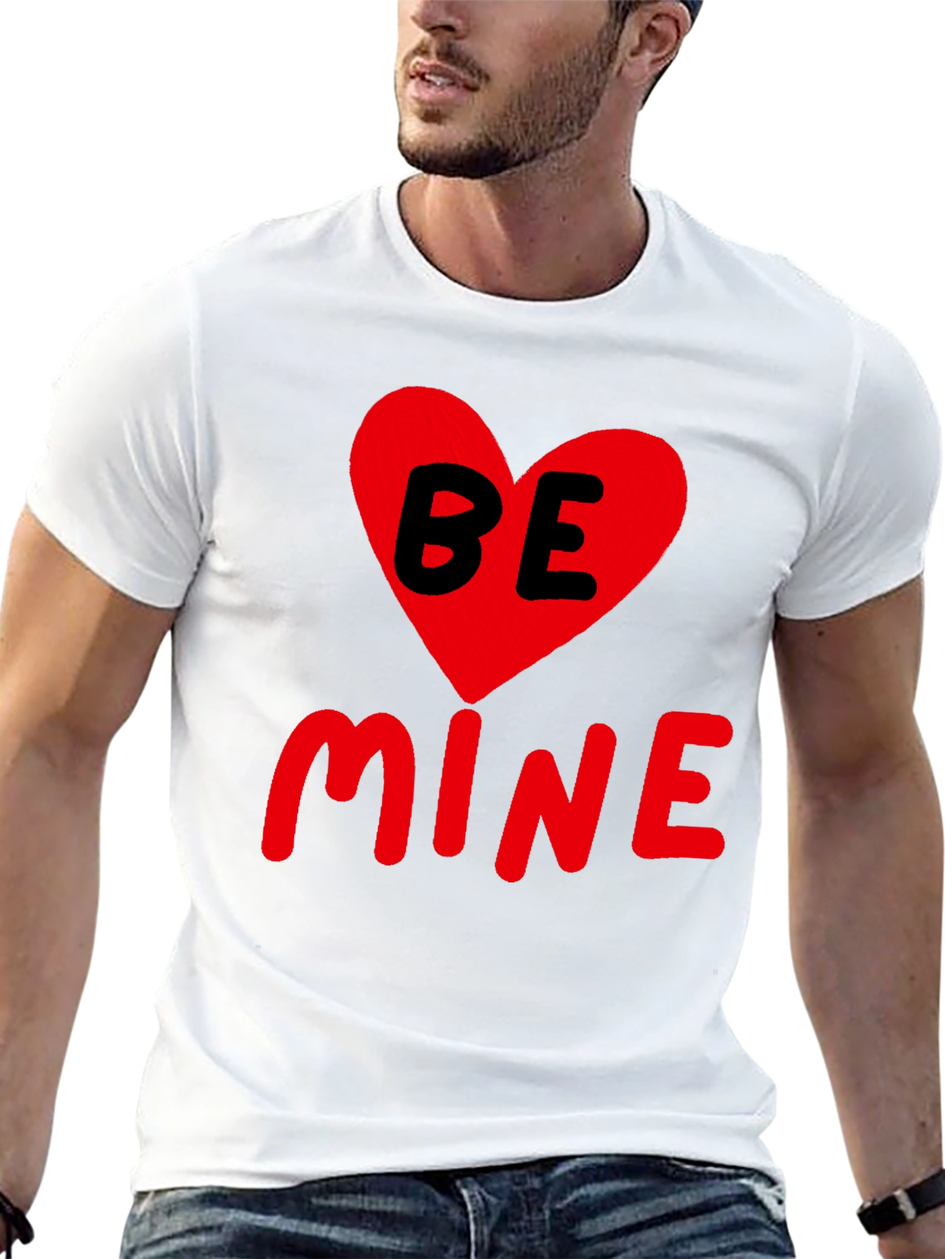 Be Mine Valentines Day T-Shirt - Heart Graphic Tee