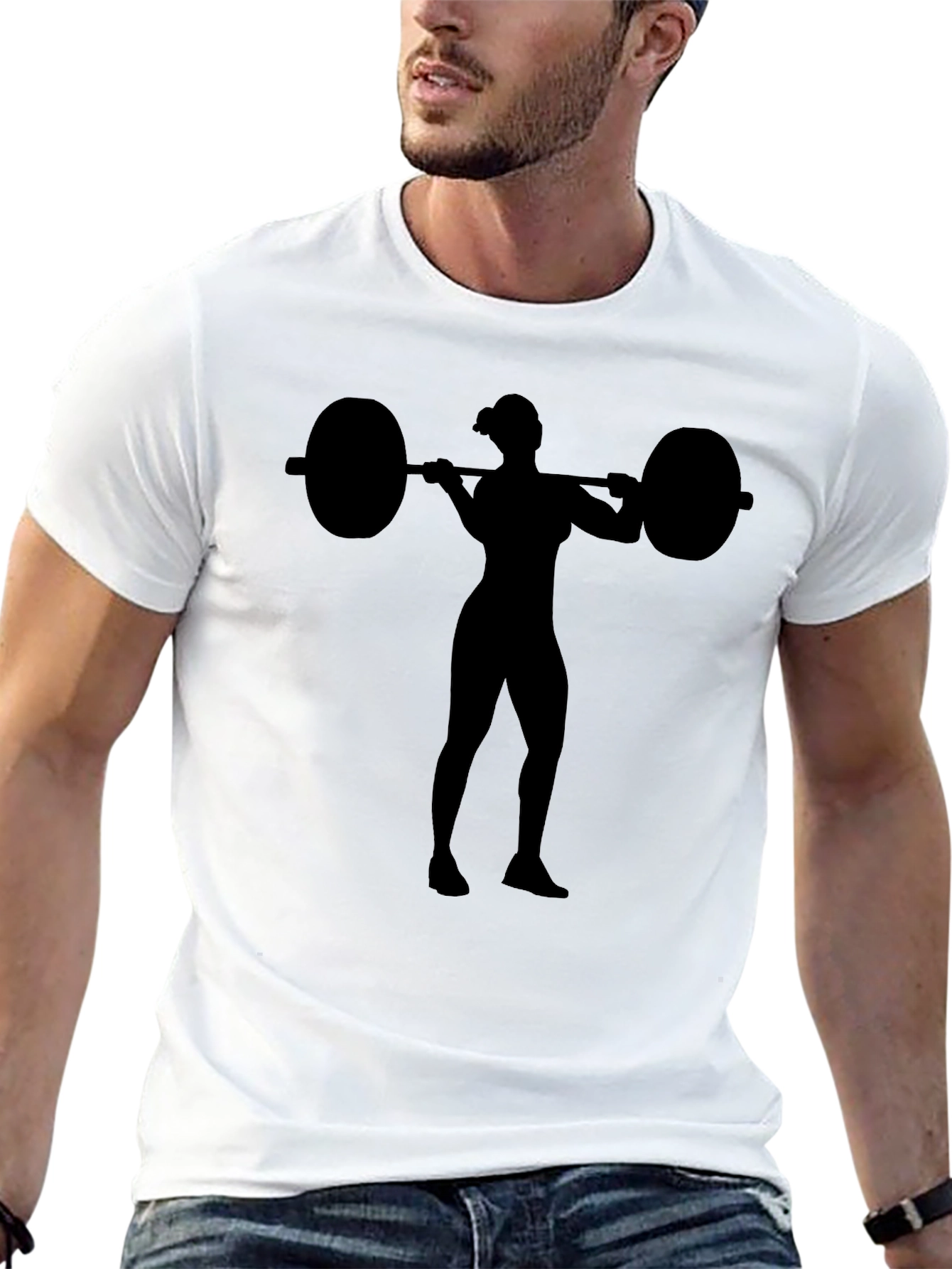 Silhouette Weightlifting Black T-Shirt