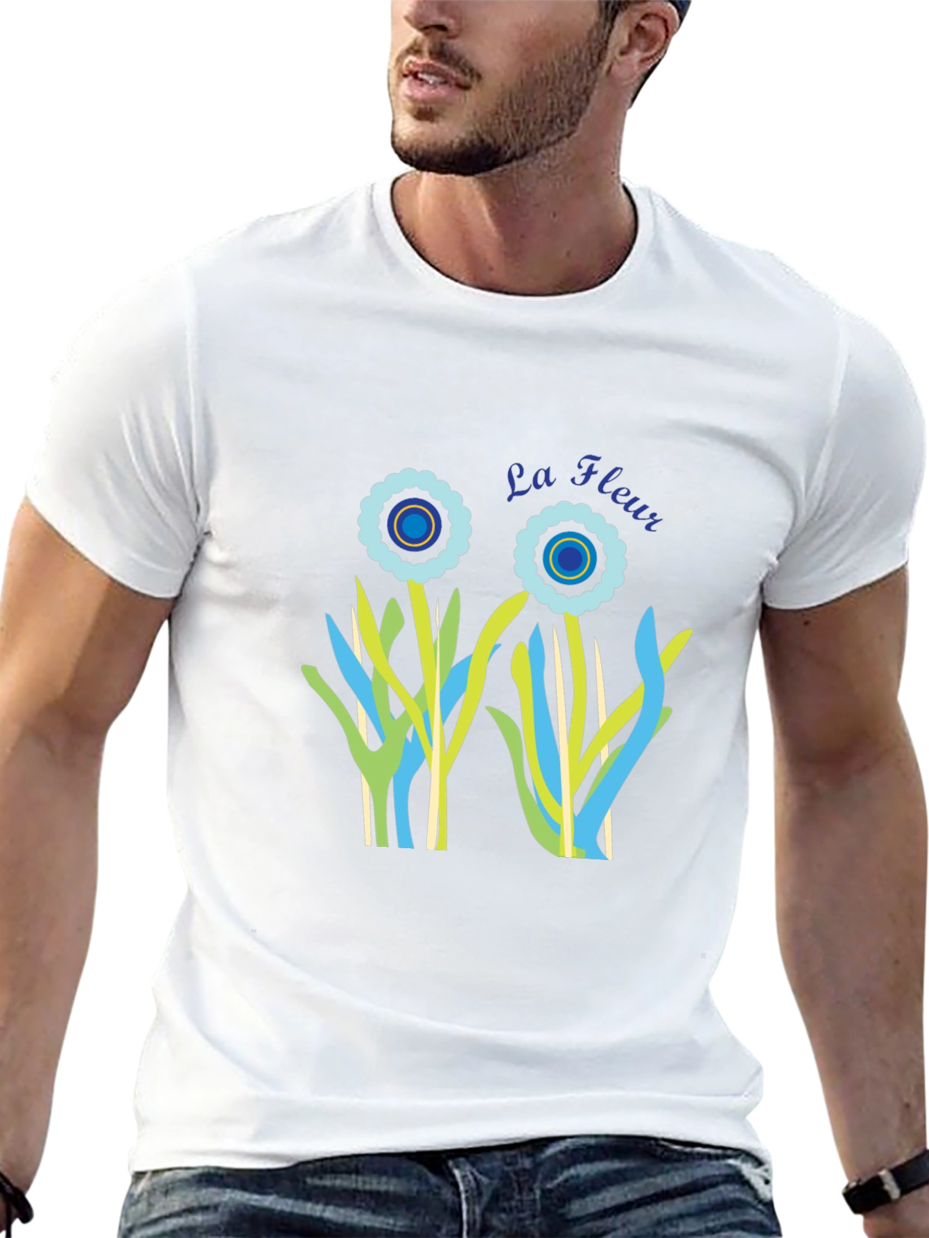 La Fleur Graphic Tee - Stylish Floral Design