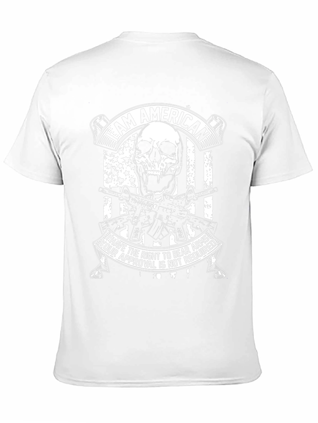 American Skull & Guns Graphic T-Shirt