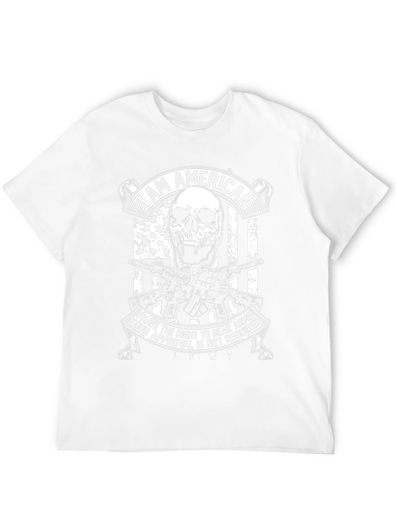 American Skull & Guns Graphic T-Shirt