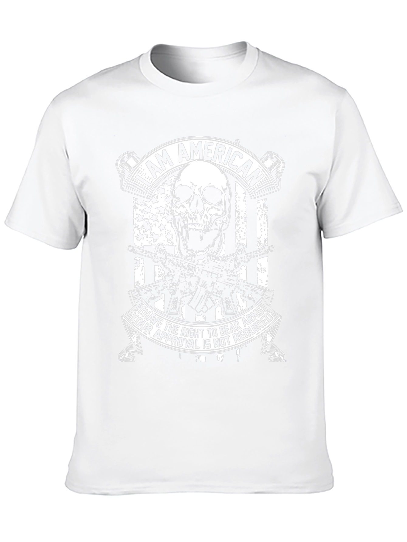 American Skull & Guns Graphic T-Shirt