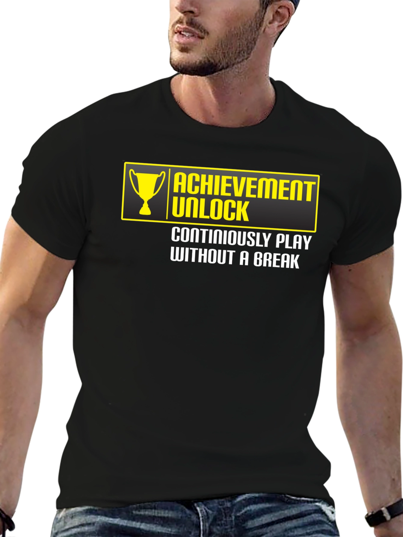 Achievement Unlocked Gamer T-Shirt - Play Without a Break