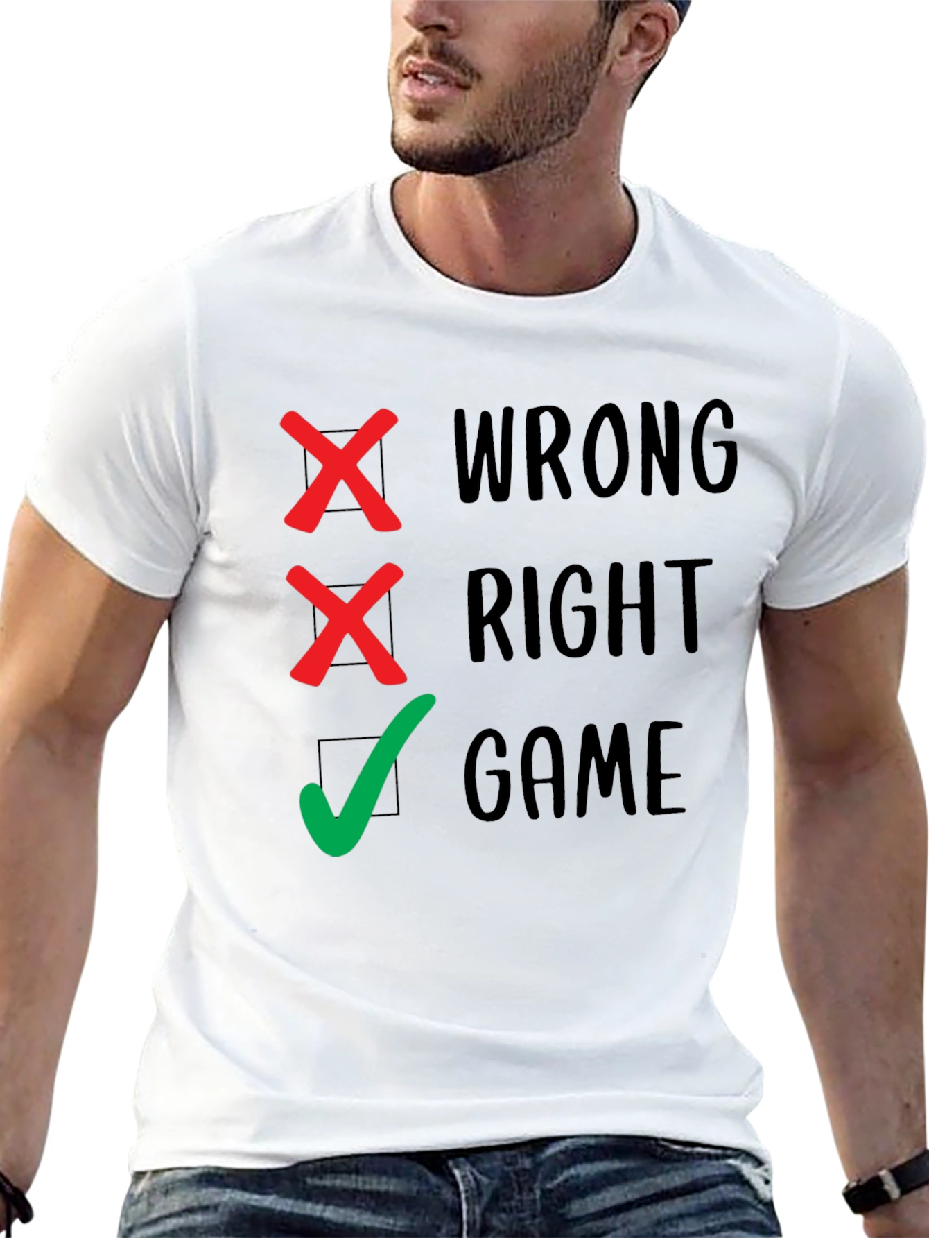 Wrong Right Game Mens Graphic Tee
