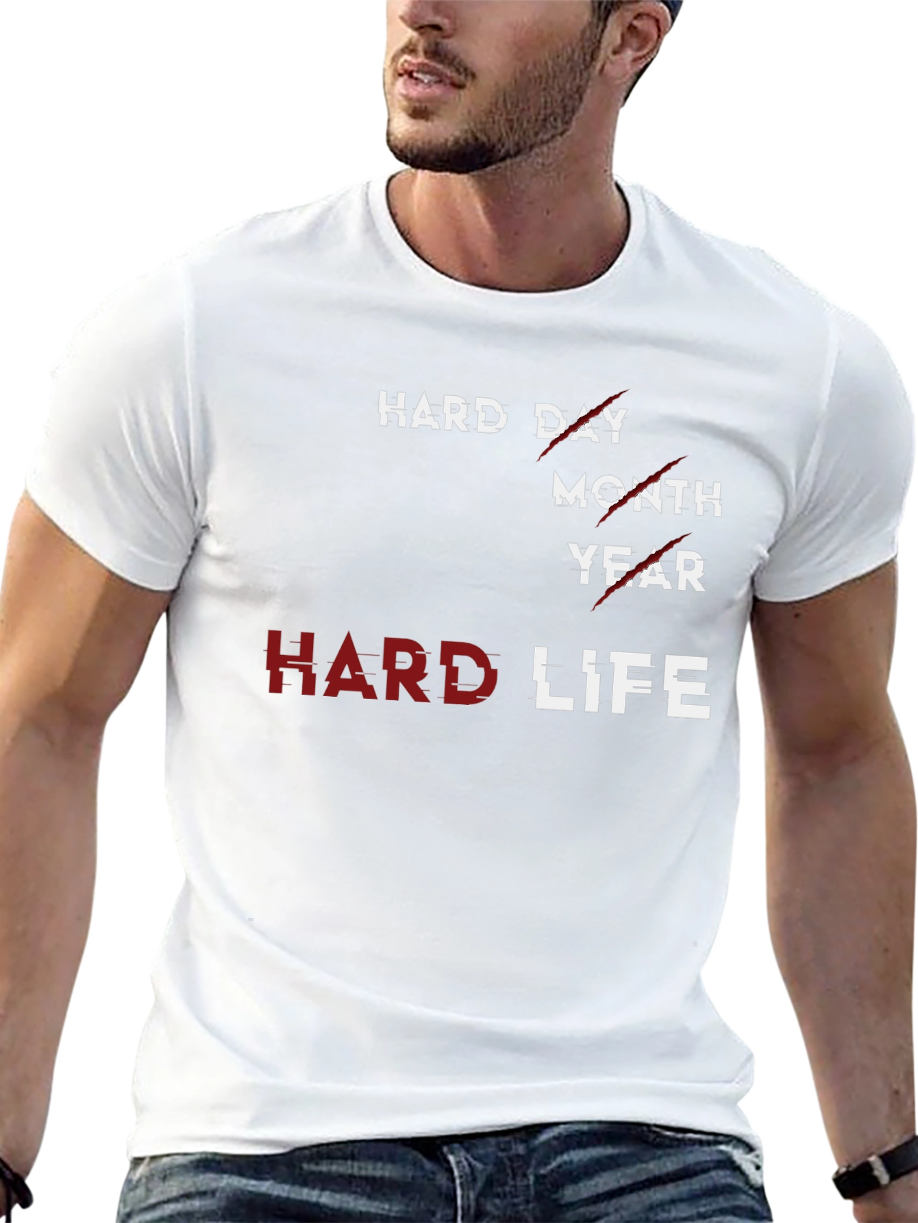 Hard Life Graphic T-Shirt - Premium Cotton