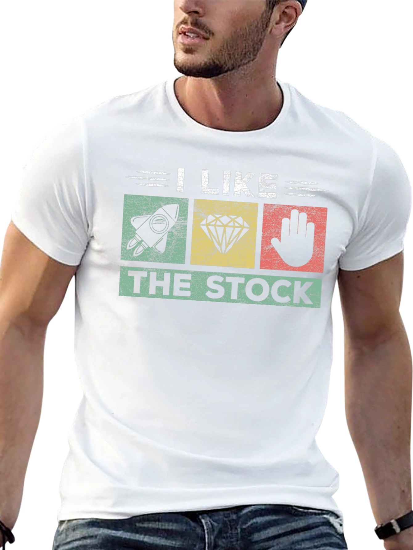 I Like The Stock T-Shirt - Rocket Diamond Hand