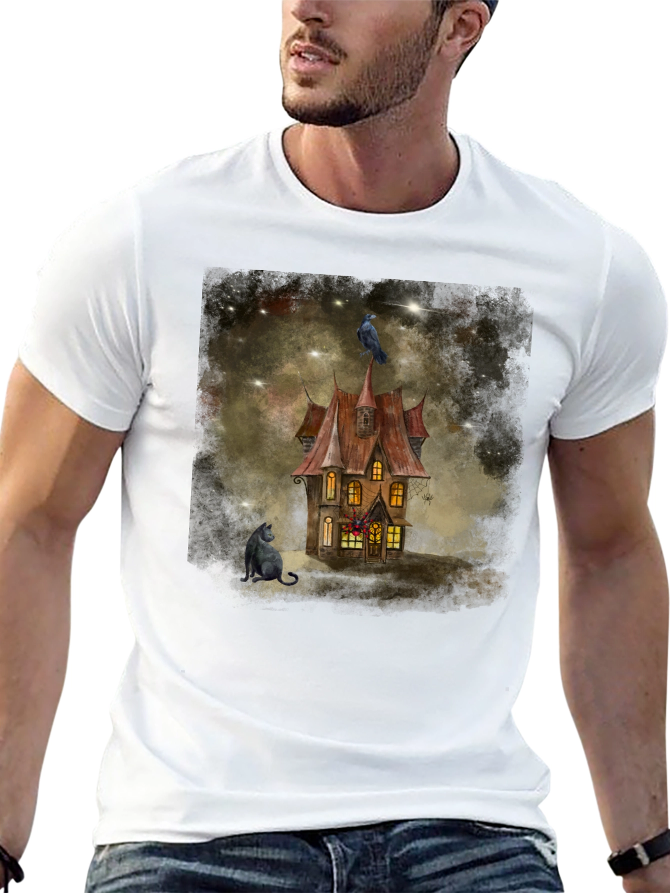 Spooky Raven House T-Shirt