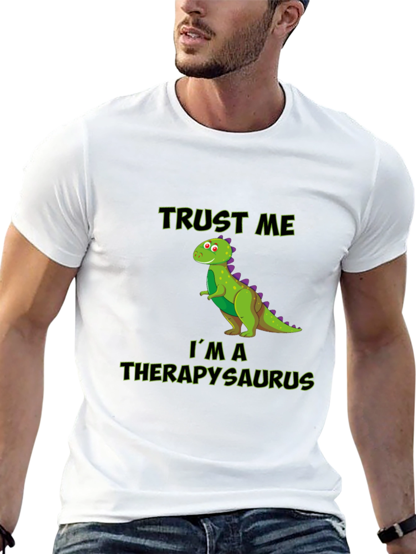 Therapysaurus T-Shirt - Funny Dinosaur Therapist Tee