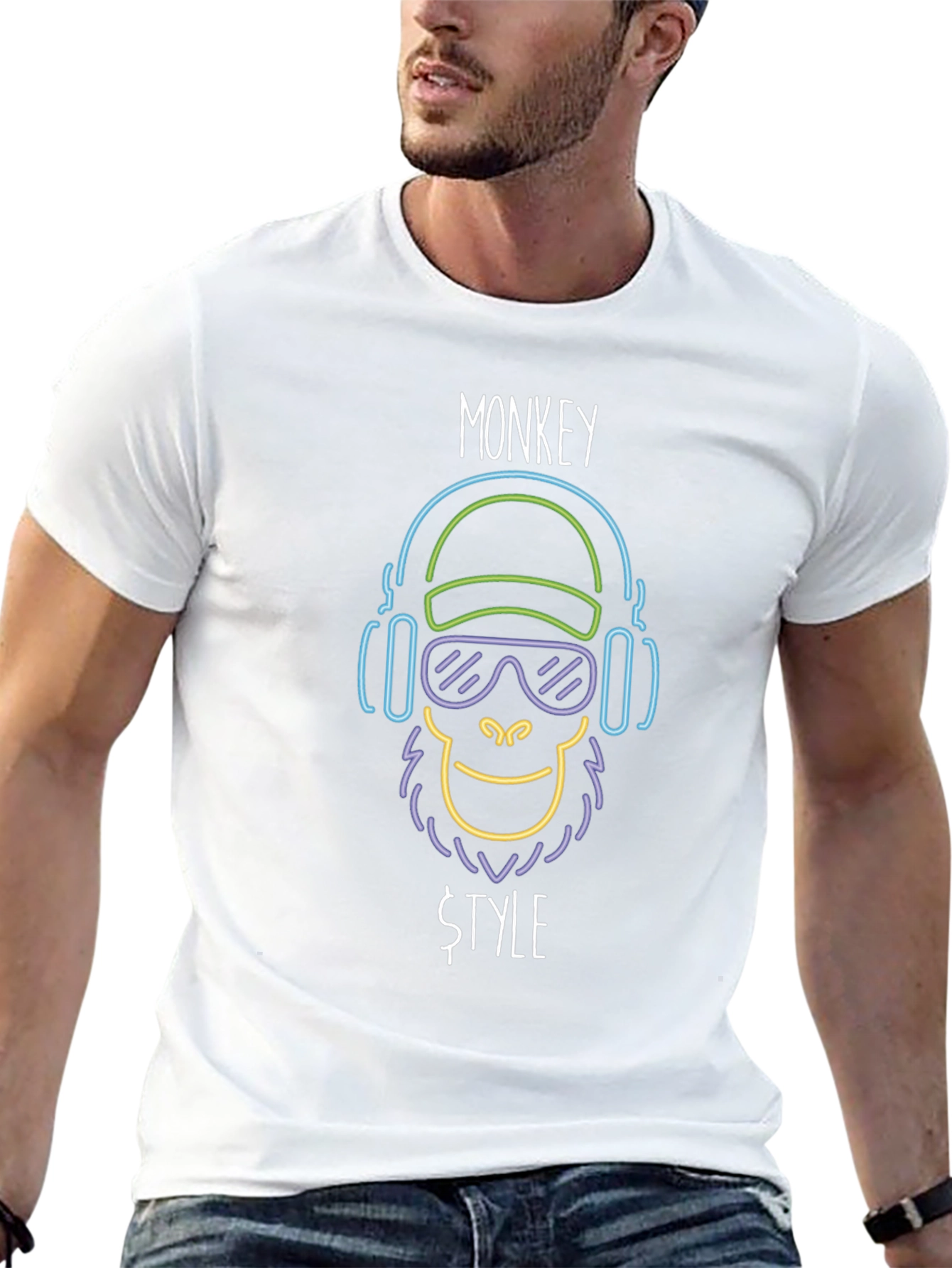 Monkey Style Graphic Tee - Cool Funky Design