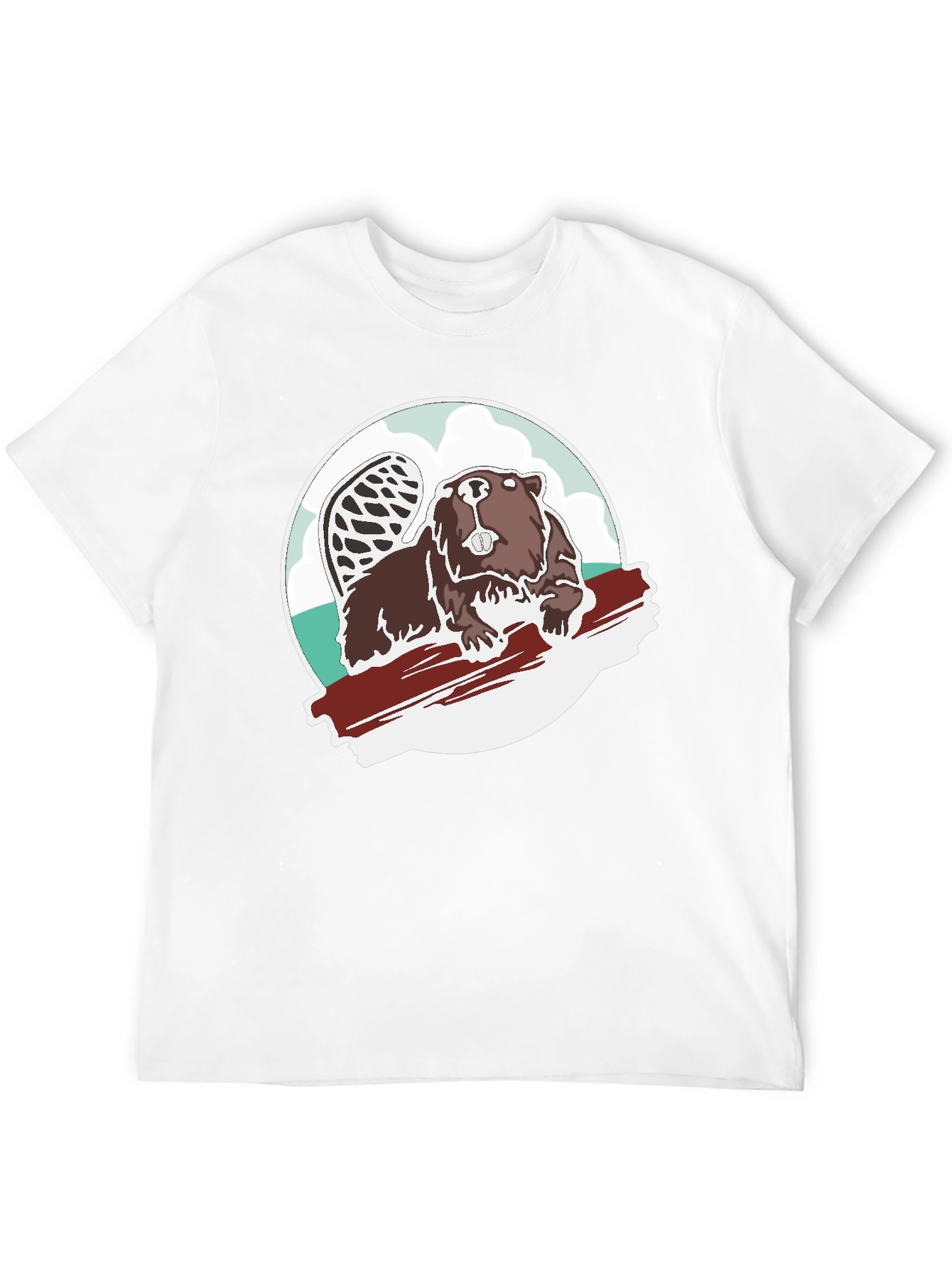 Beaver Graphic Tee - Black Cotton Blend