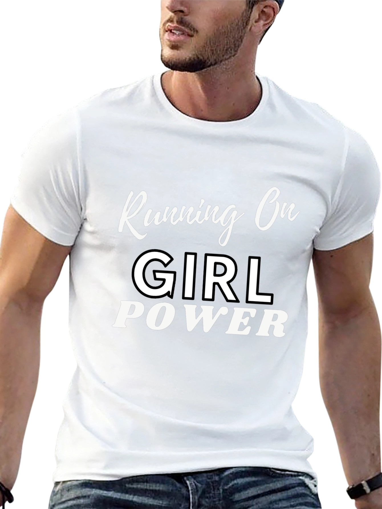 Girl Power Graphic Tee - Black Cotton T-Shirt