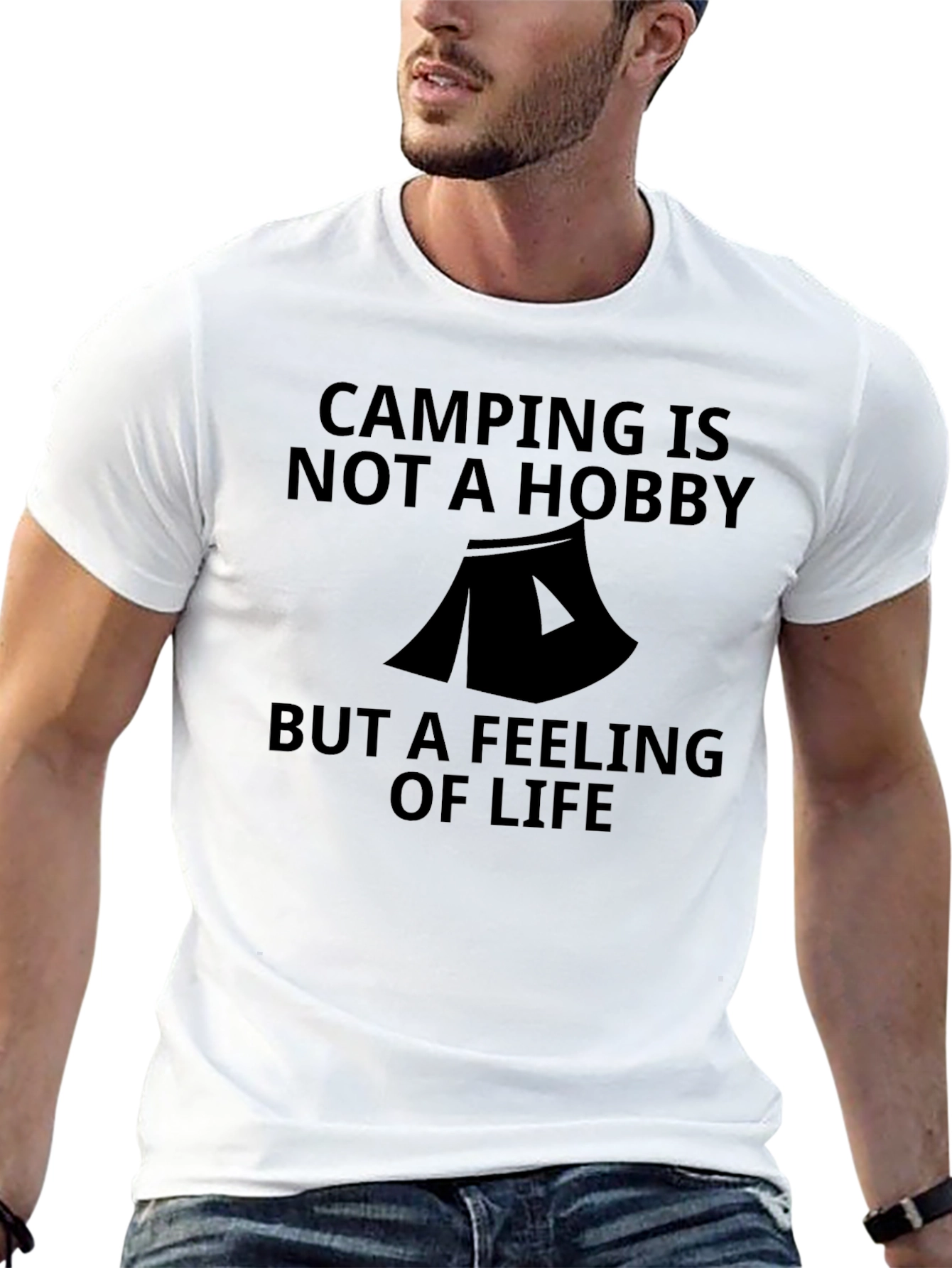 Camping is Not A Hobby Black T-Shirt