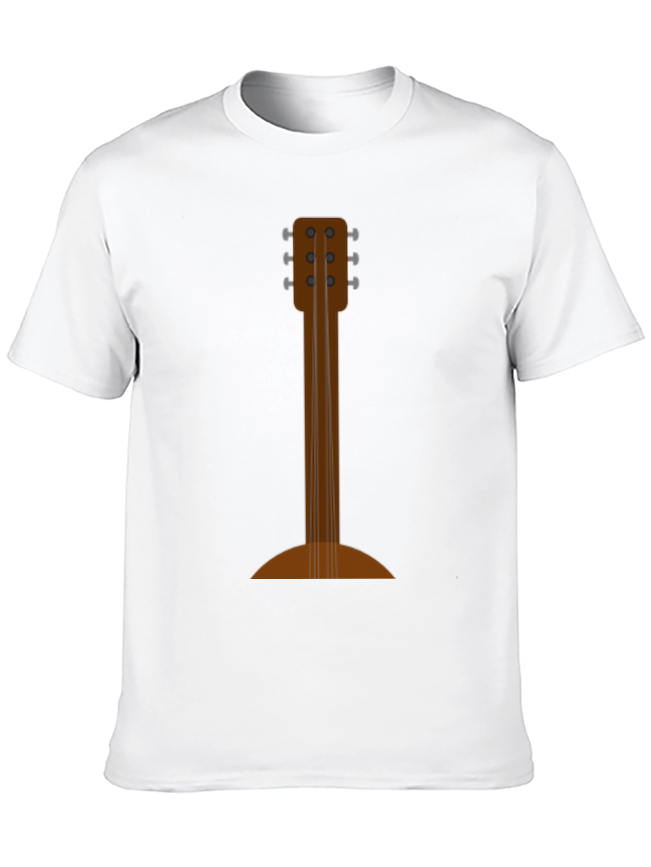 Guitar Back Print Black T-Shirt