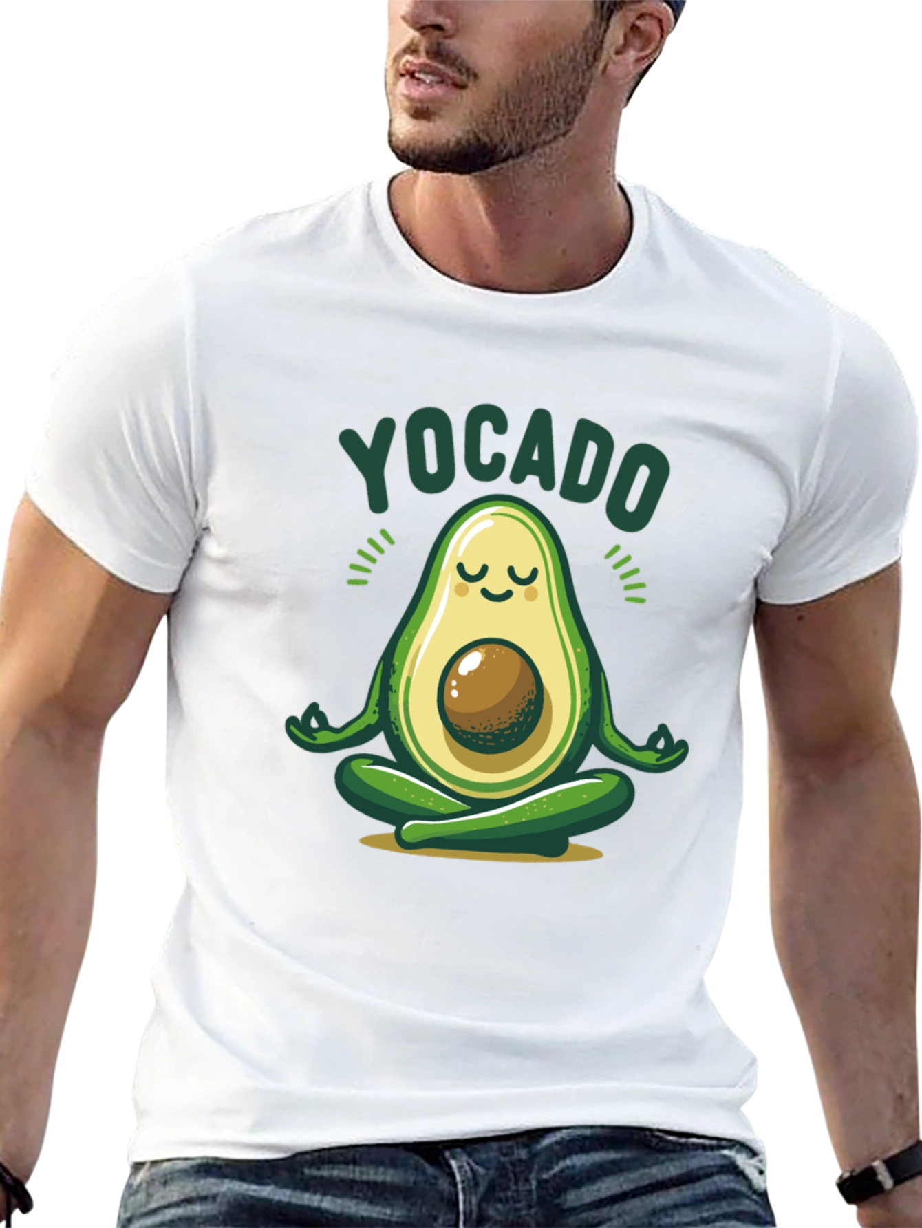 Yocado Yoga Avocado Black T-Shirt