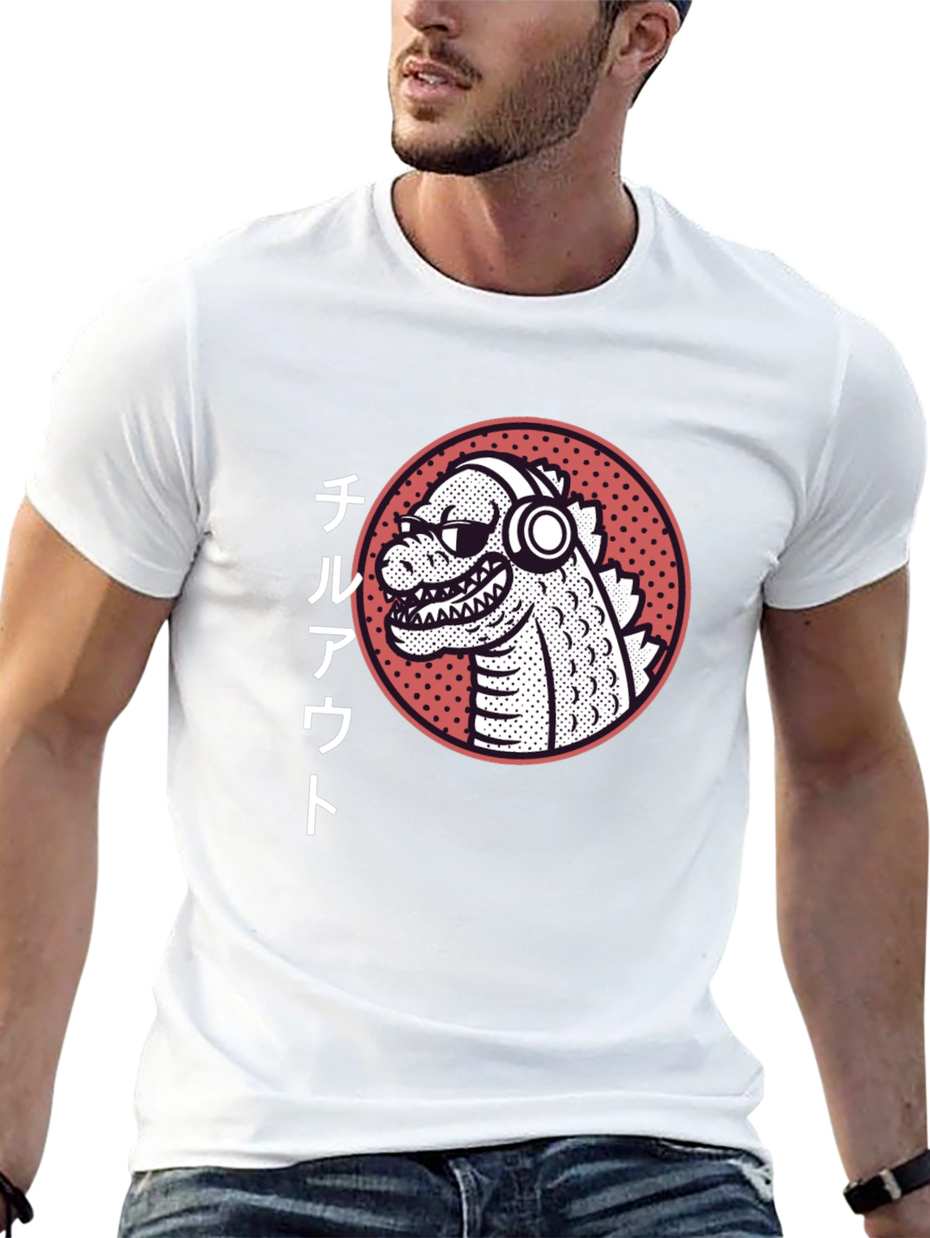 Chill Out Godzilla Graphic Tee - Black