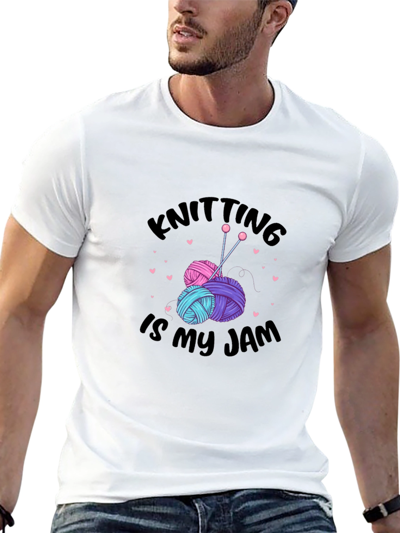 Knitting is my Jam Black T-Shirt