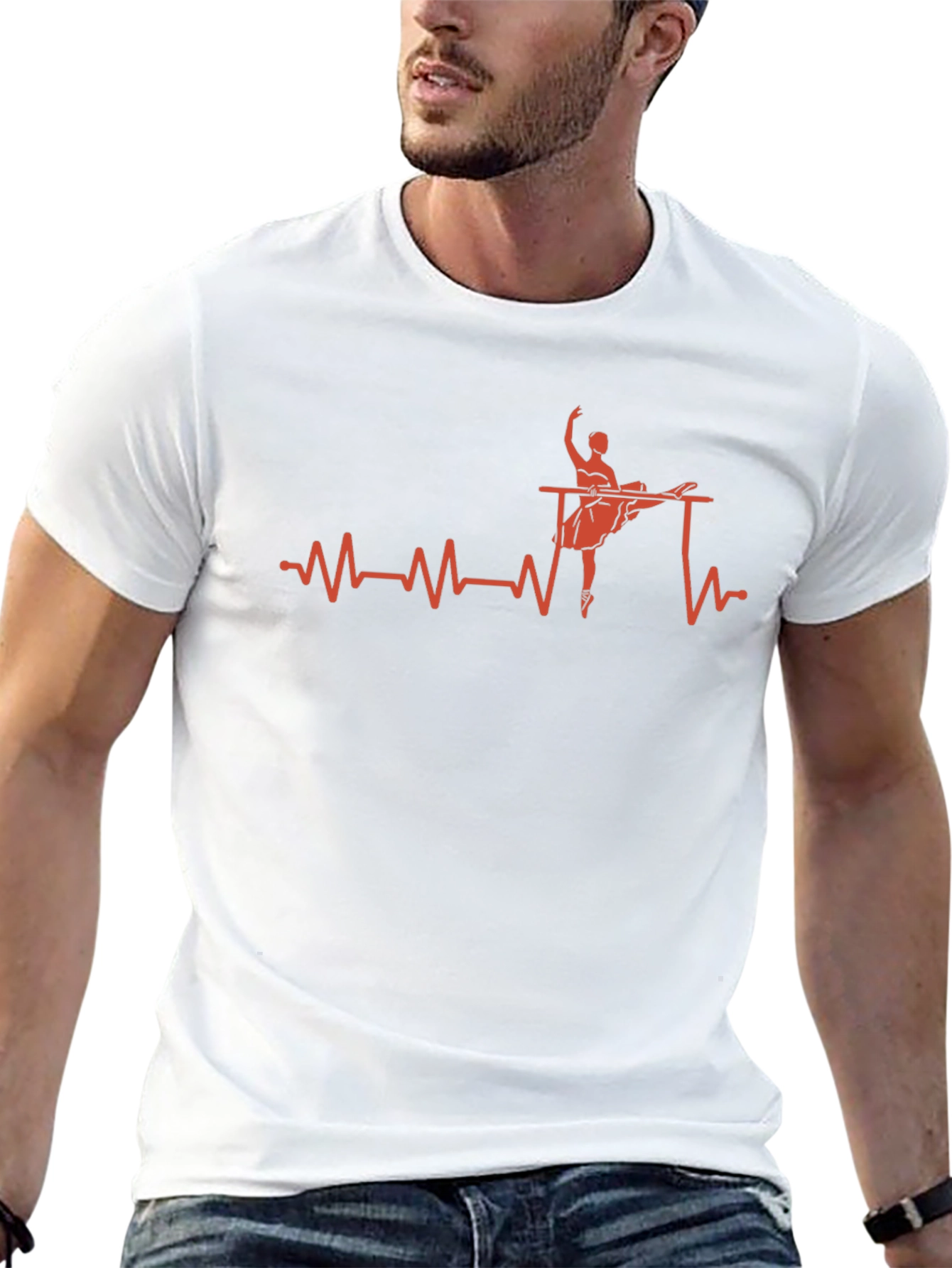 Ballet Heartbeat Graphic Tee - Dance Lovers Shirt