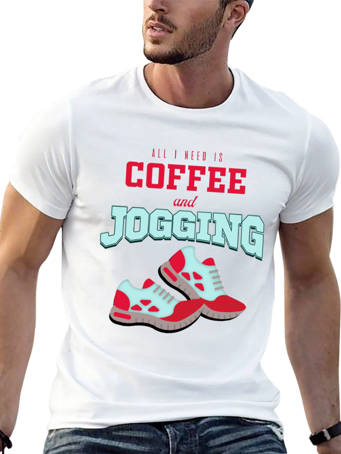 Coffee & Jogging T-Shirt - Runners Delight!