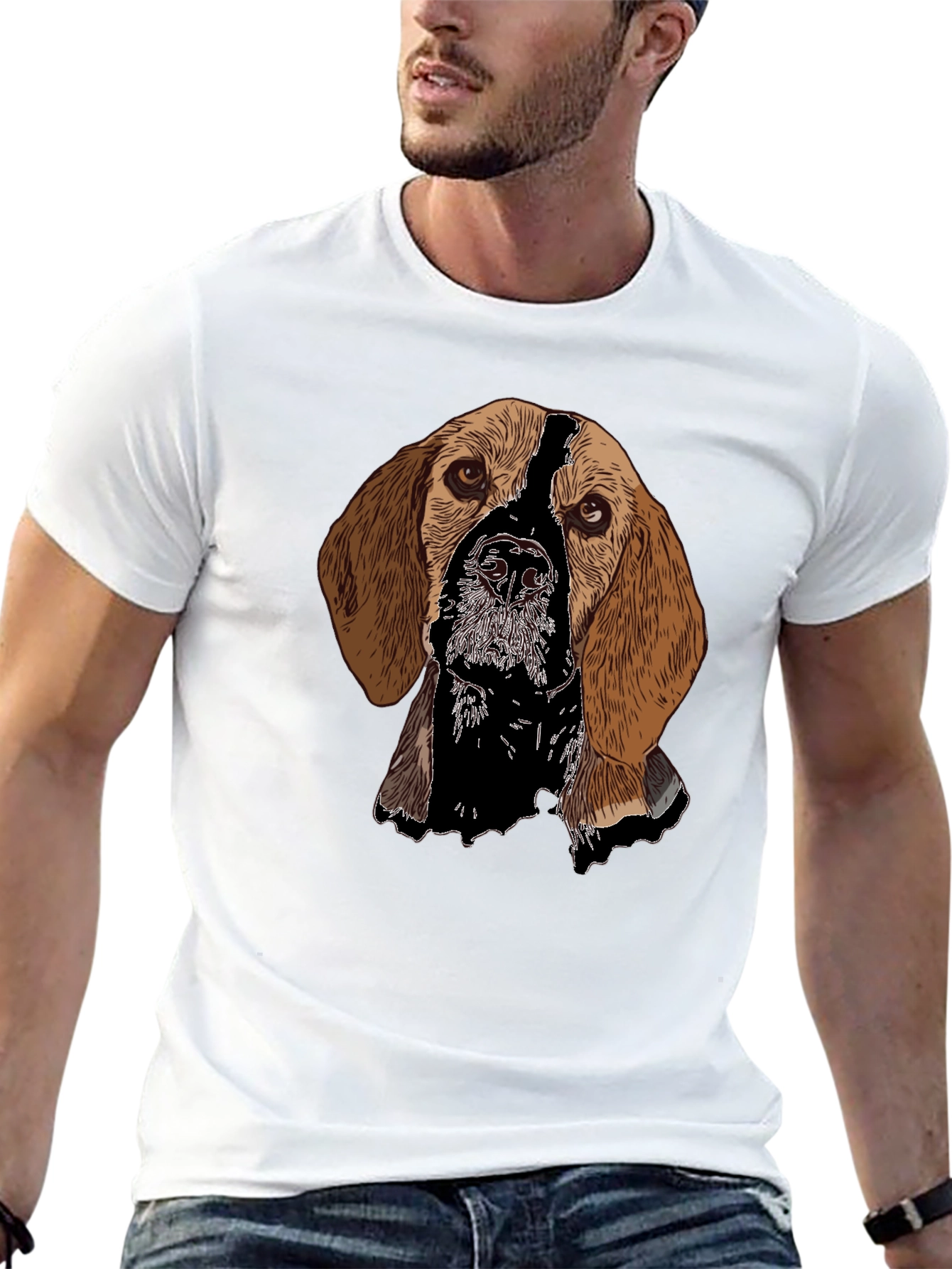 Dog Breed Graphic Black T-Shirt