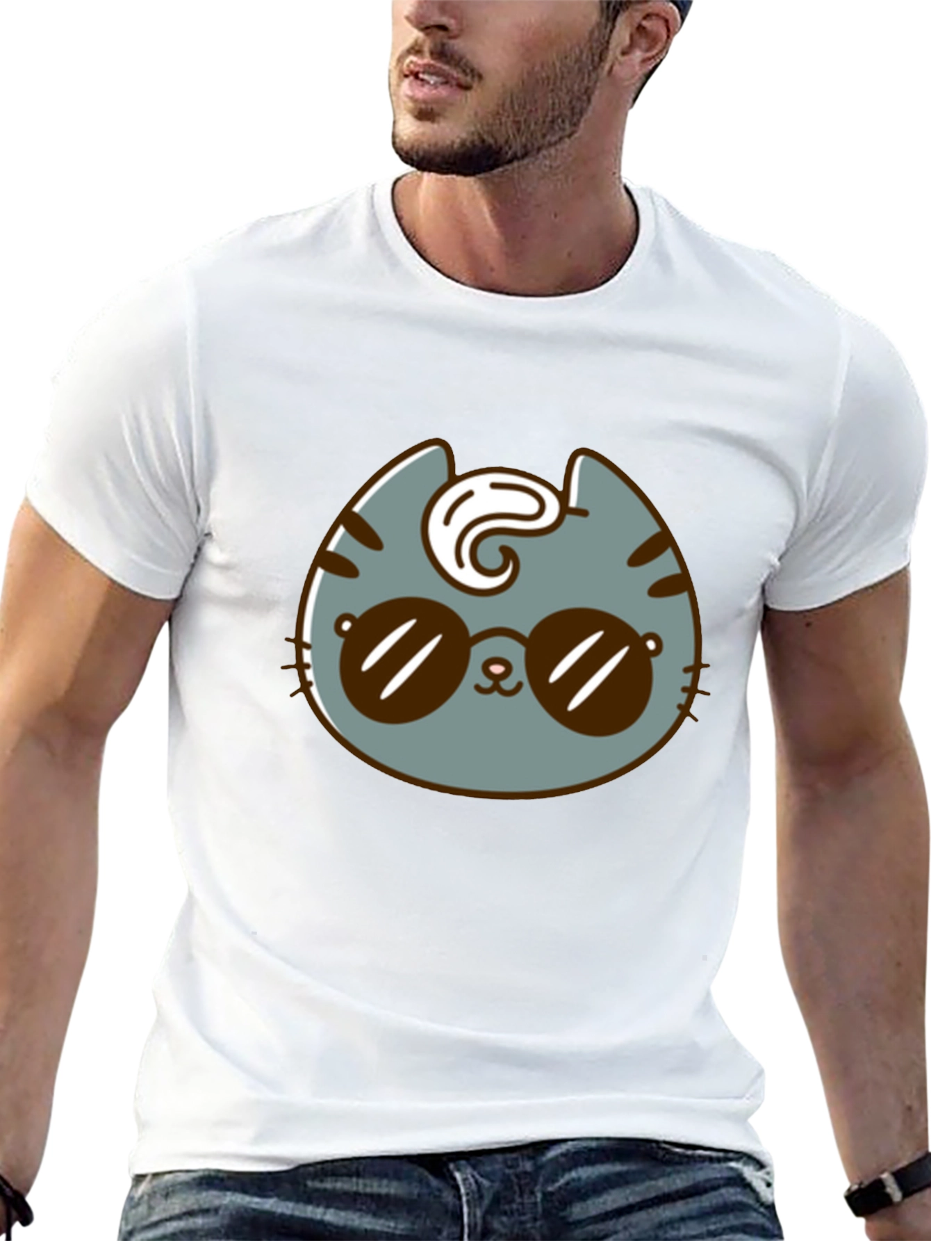 Cool Cat Tee - Funky Feline Graphic T-Shirt