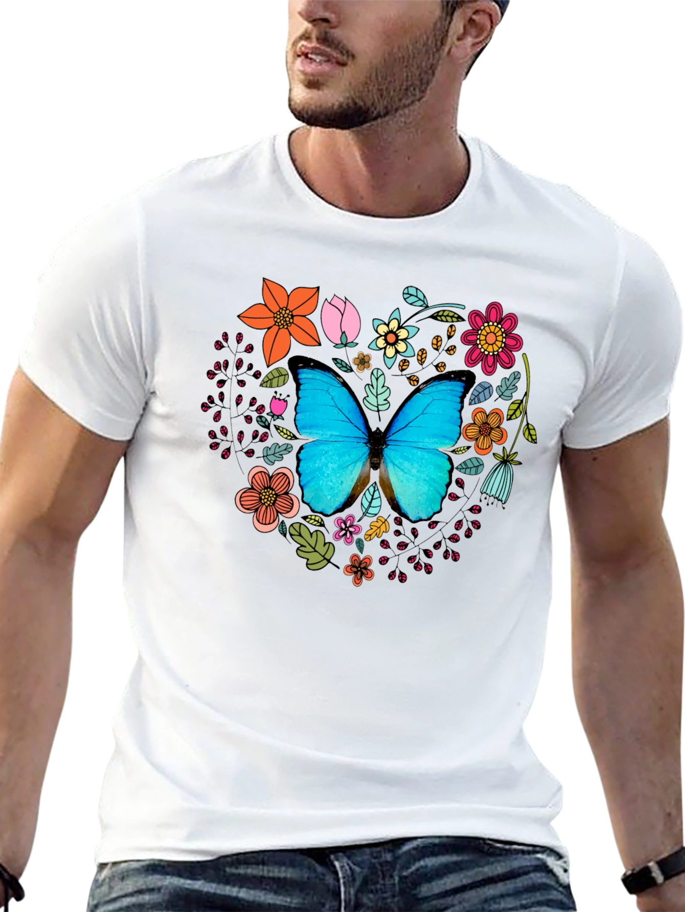 Butterfly Floral Graphic Tee - Stylish & Unique!