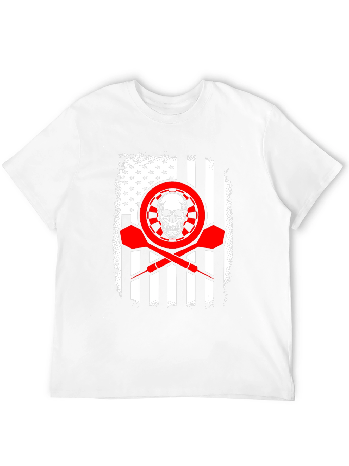 Darts Skull Flag T-Shirt - Patriotic Dart Player Tee