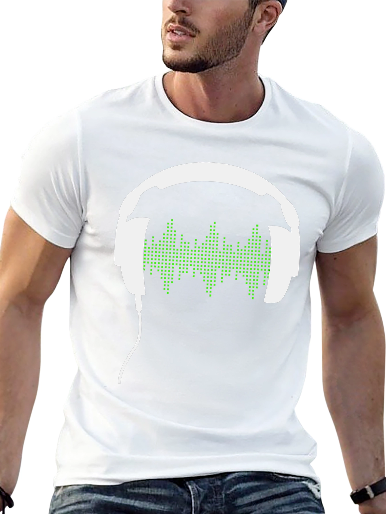 Cool Headphone Graphic T-Shirt - Music Lover