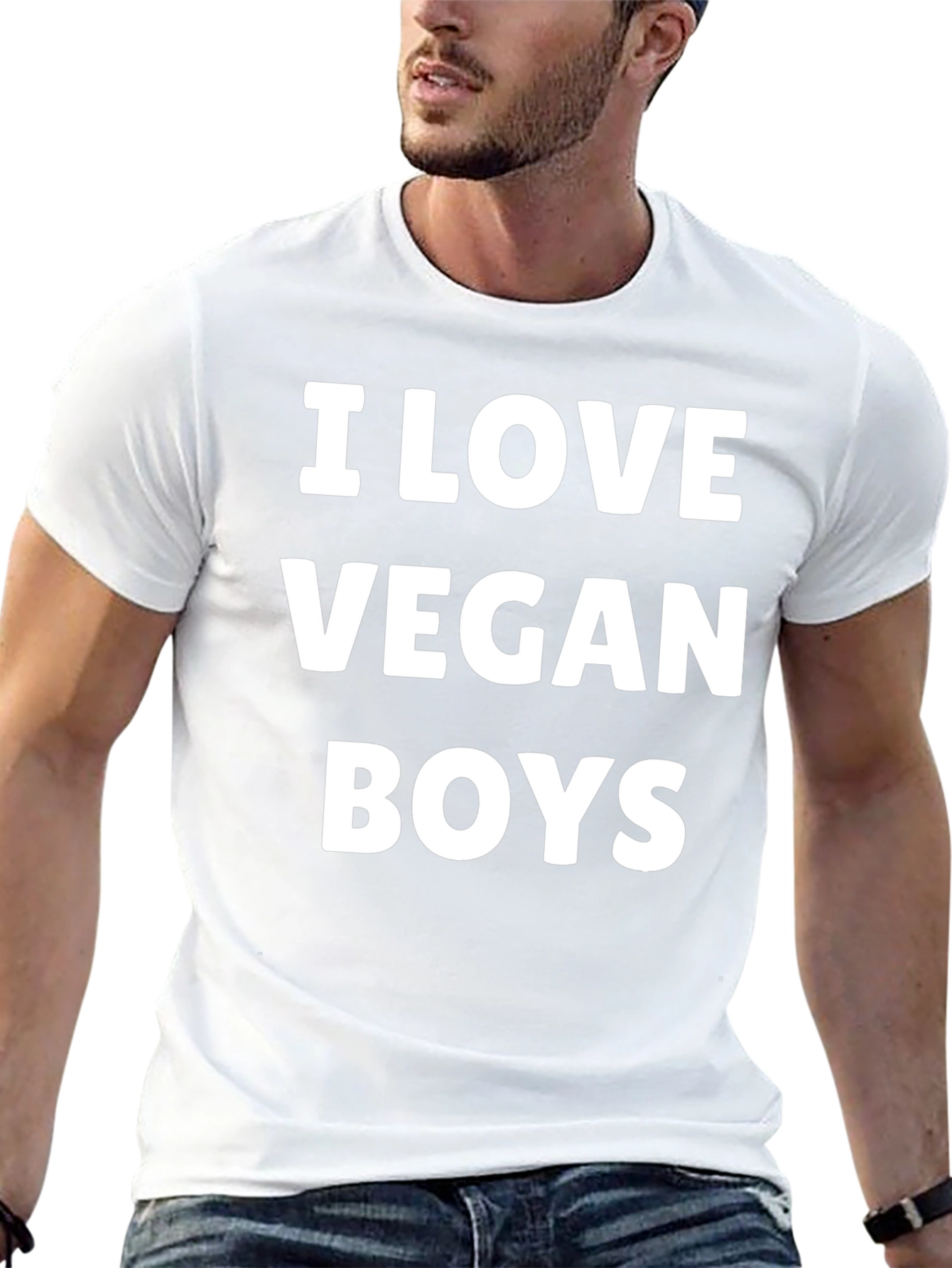 I Love Vegan Boys Graphic Tee