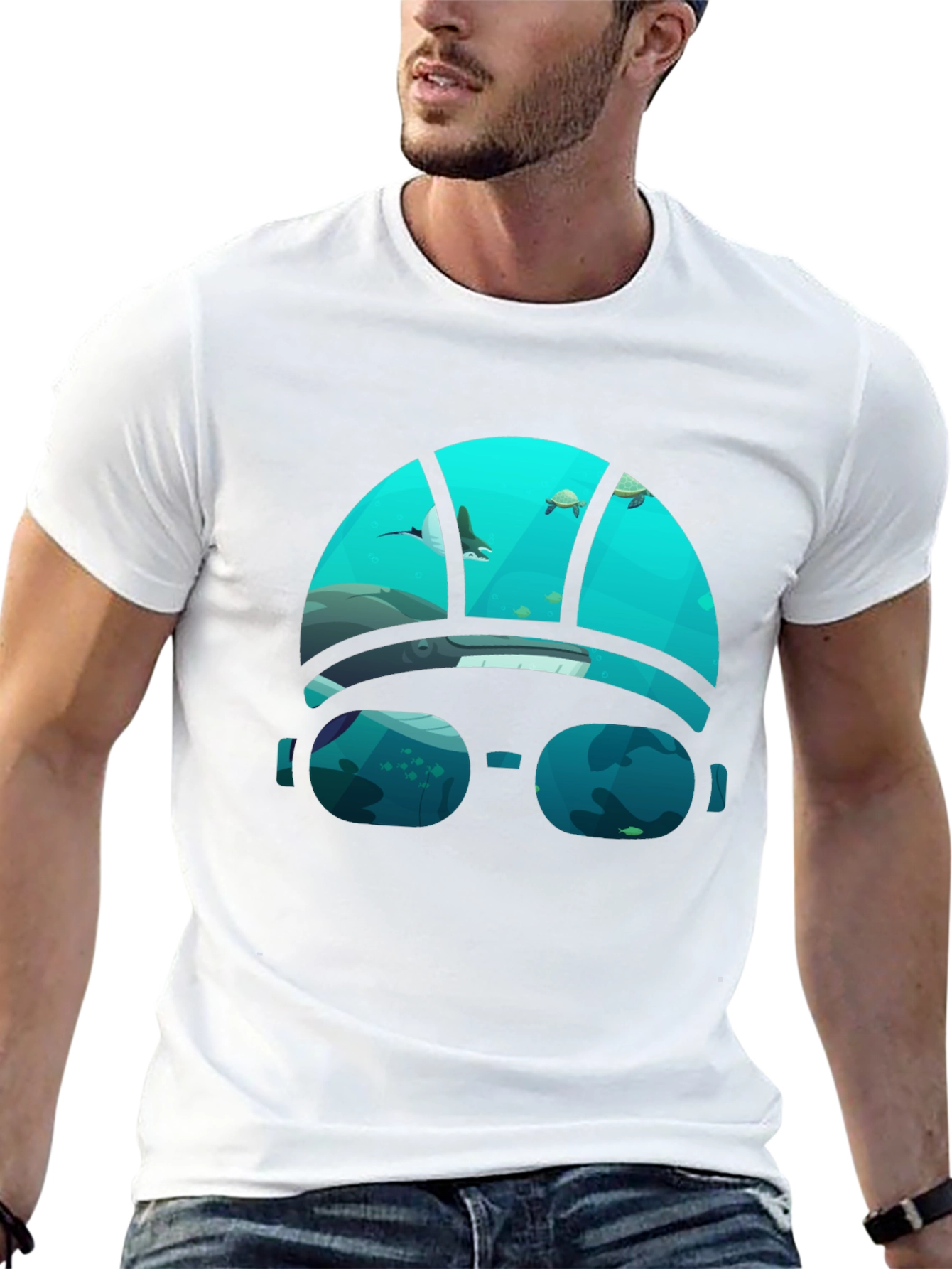 Ocean View Graphic Tee - Black