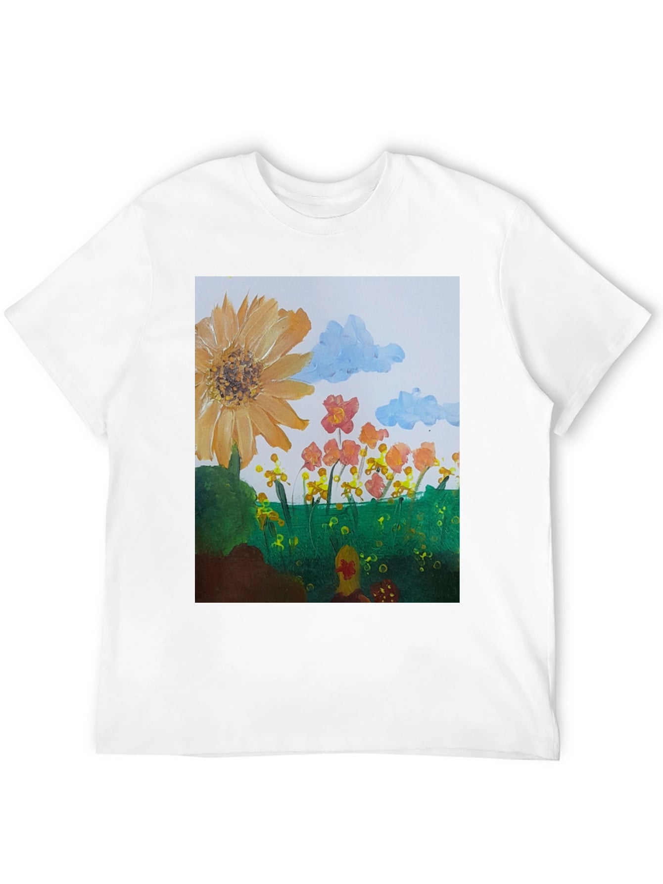 Floral Meadow Graphic Tee - Artistic Print