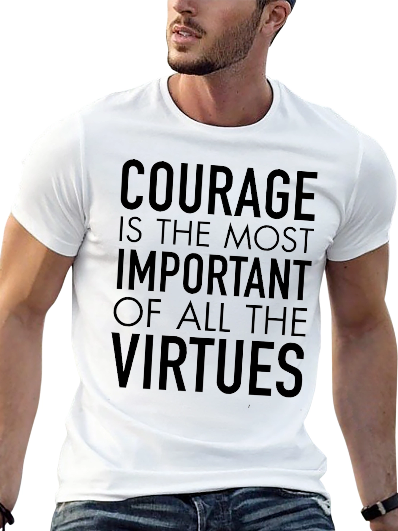 Courage is the Most Important Virtue Black Tee