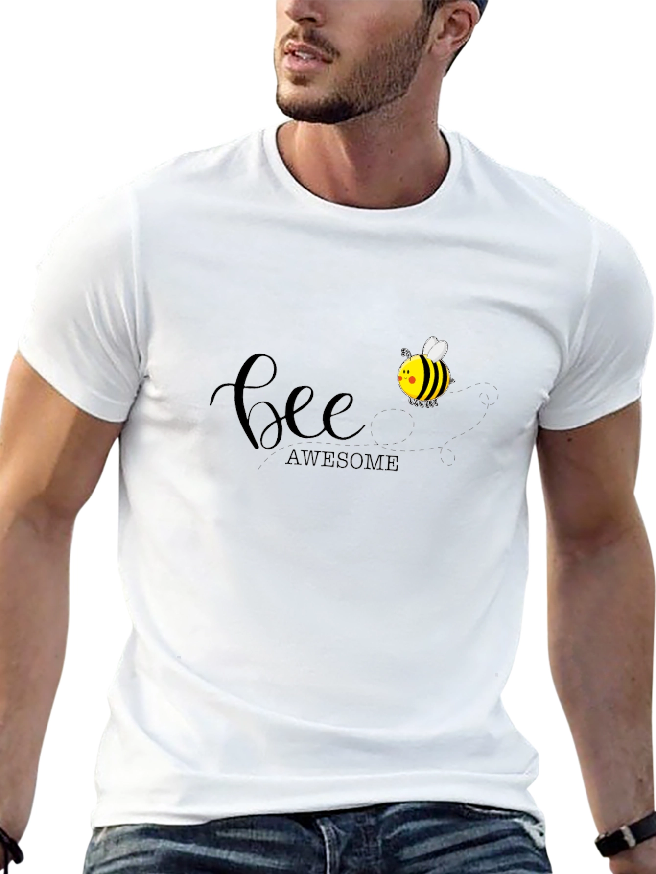 Bee Awesome Black Graphic Tee
