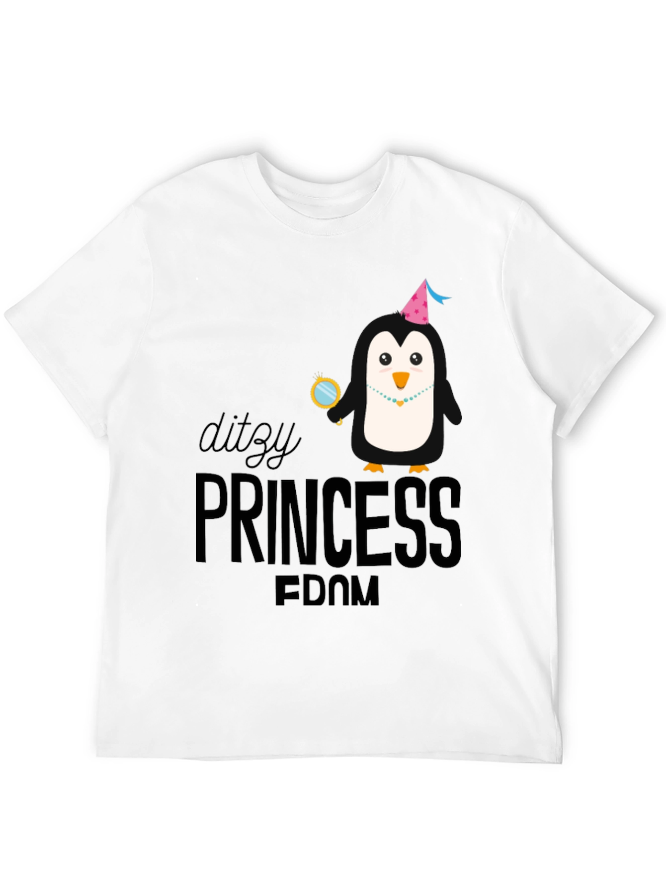 DITZY PRINCESS-Penguin in Party Hat T-Shirt
