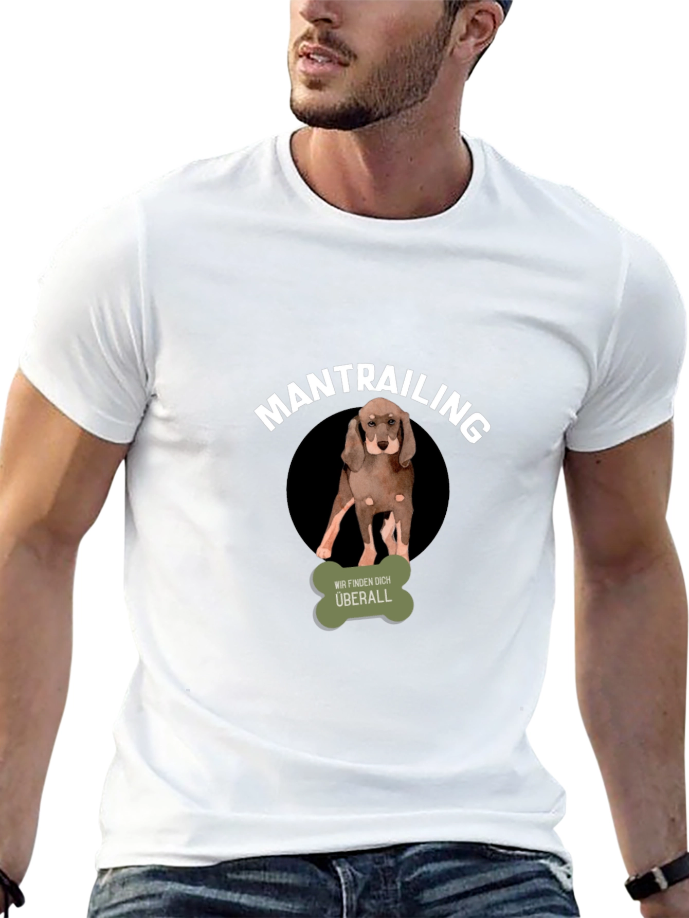 Mantrailing Dog T-Shirt - Weimaraner Design