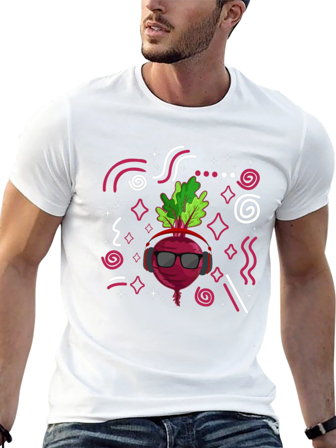 Cool Beetroot Graphic T-Shirt - Black