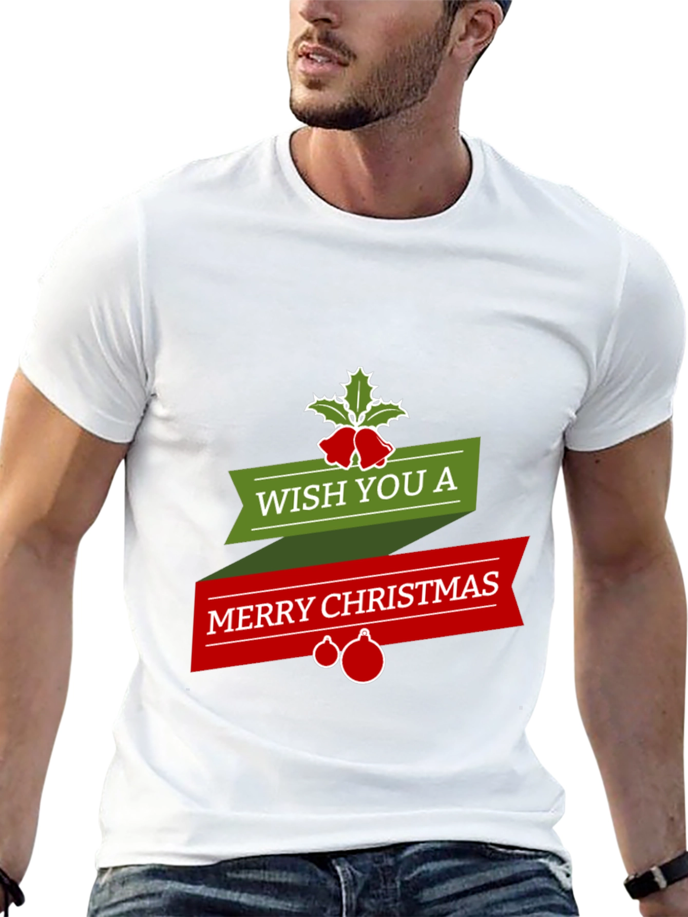 Festive Merry Christmas Graphic Tee - Holiday Style