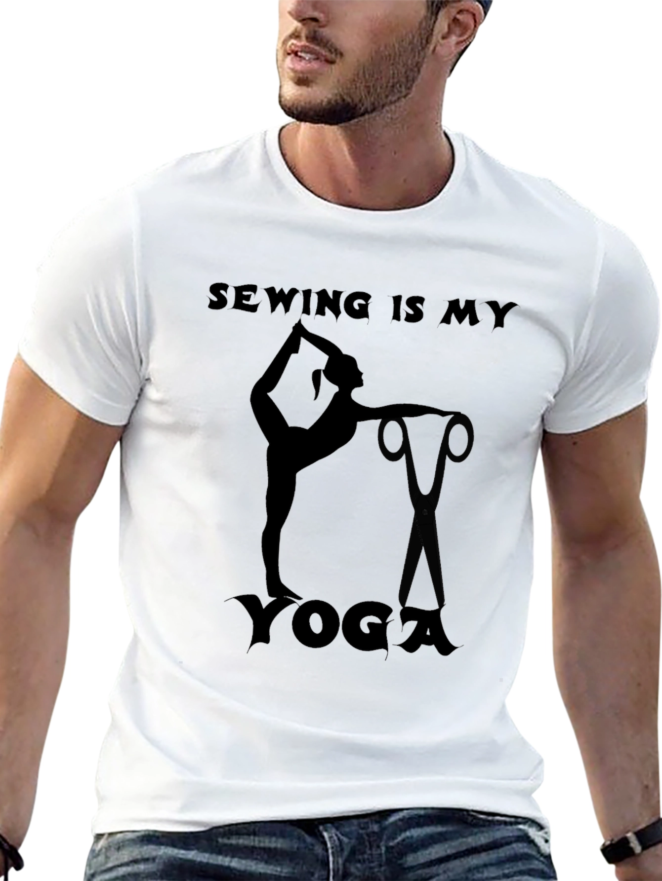 Sewing is My Yoga Graphic T-Shirt