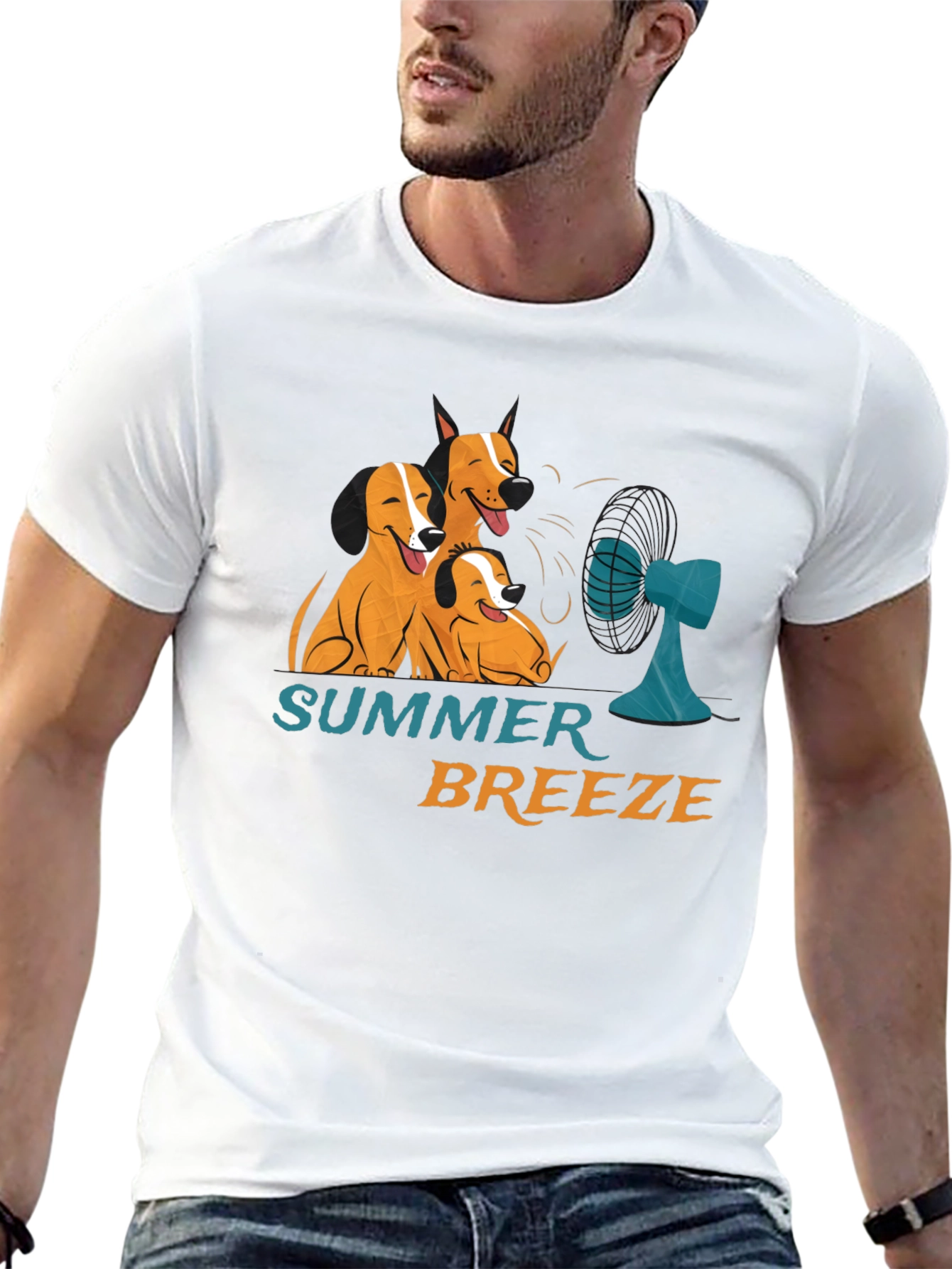 Summer Breeze Dog Graphic T-Shirt