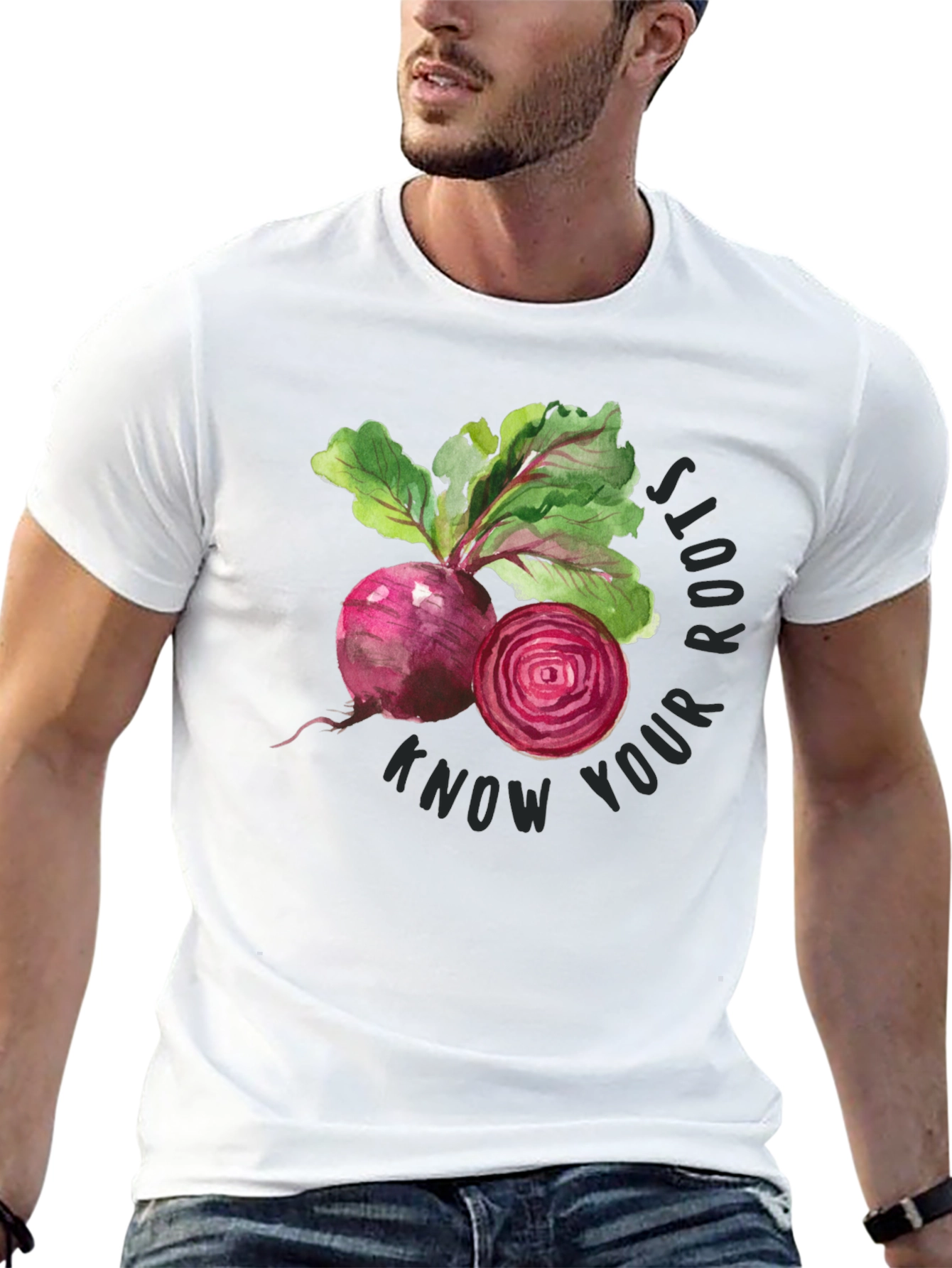 Know Your Roots Beetroot Graphic T-Shirt