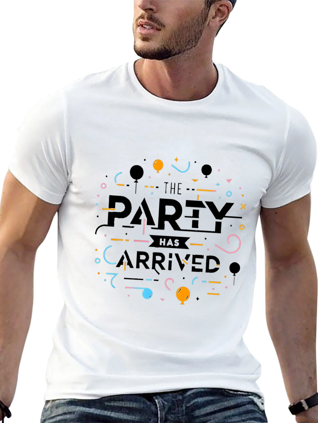 Partys Here Graphic T-Shirt - Black