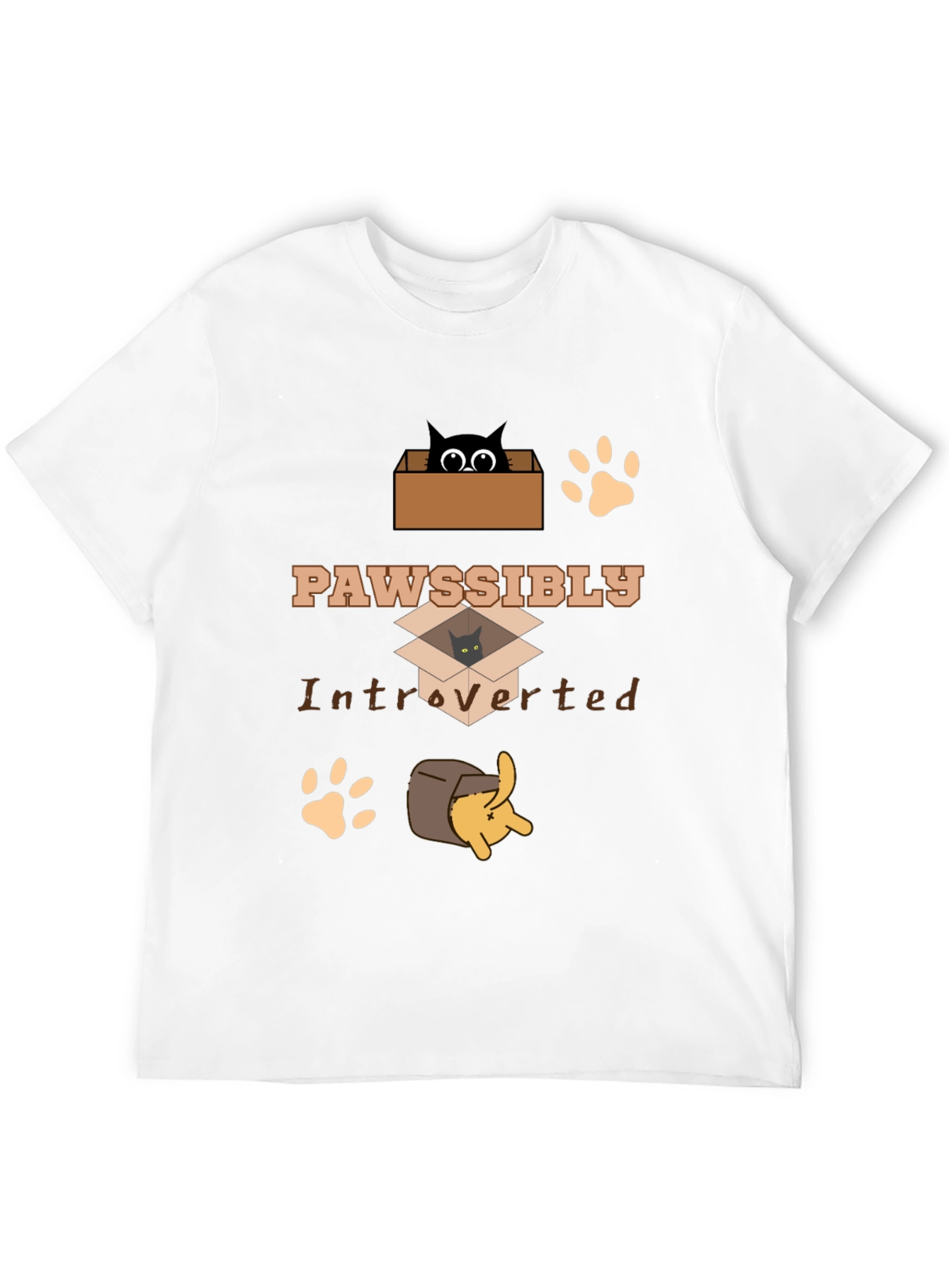 Pawsibly Introverted Cat Lover T-Shirt