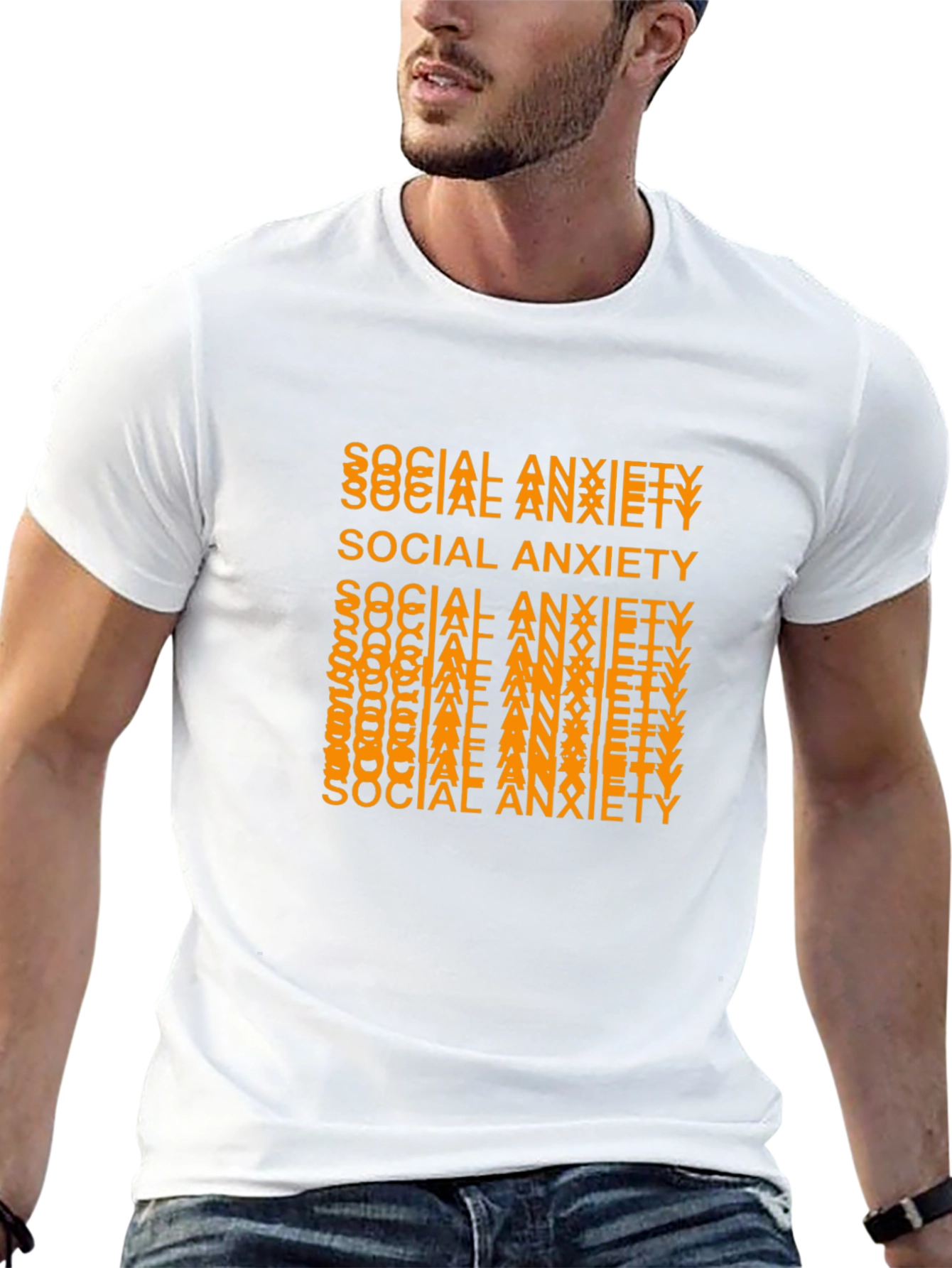 Social Anxiety Graphic T-Shirt - Trendy Statement Tee