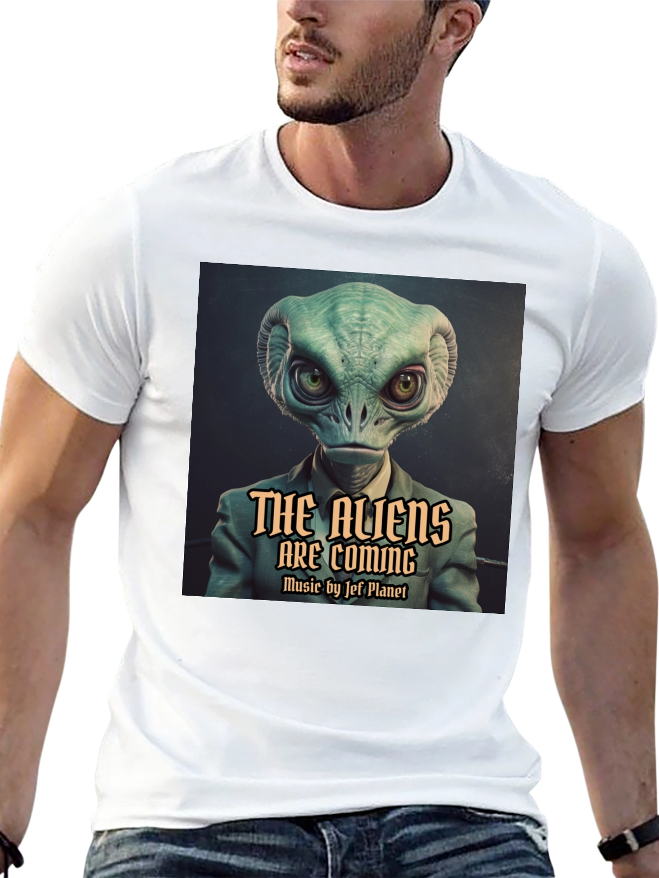 The Aliens Are Coming Black T-Shirt
